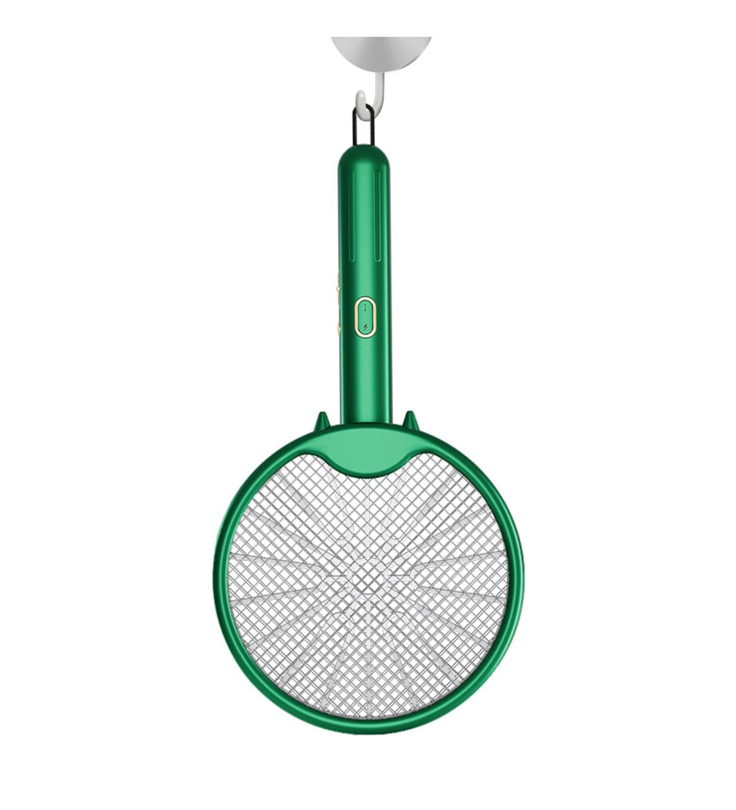 Racket USB Rechargeable Fly Racket - Foldable Fly Swatter Racket 3000 Volts Fly for Buggs Fly Killers for Travel Outdoor Camping (Green) - Buy Online on GoSupps.com