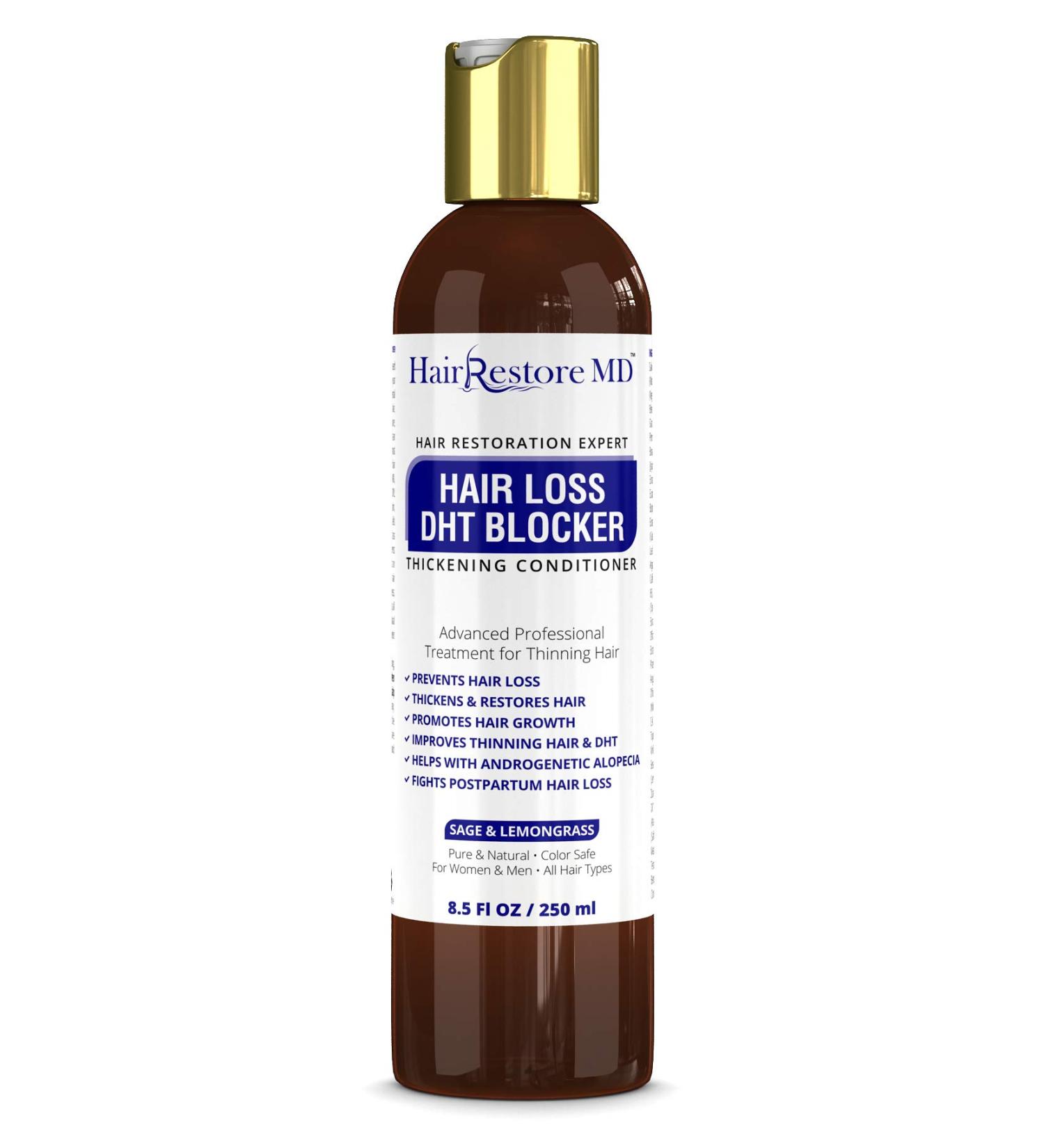 HAIR LOSS DHT BLOCKER Thickening CONDITIONER Sage-Lemongrass Biotin Hair Growth, Caffeine, Hair Loss Thinning and Fine Hair, Regrowth Thickening Products for Men