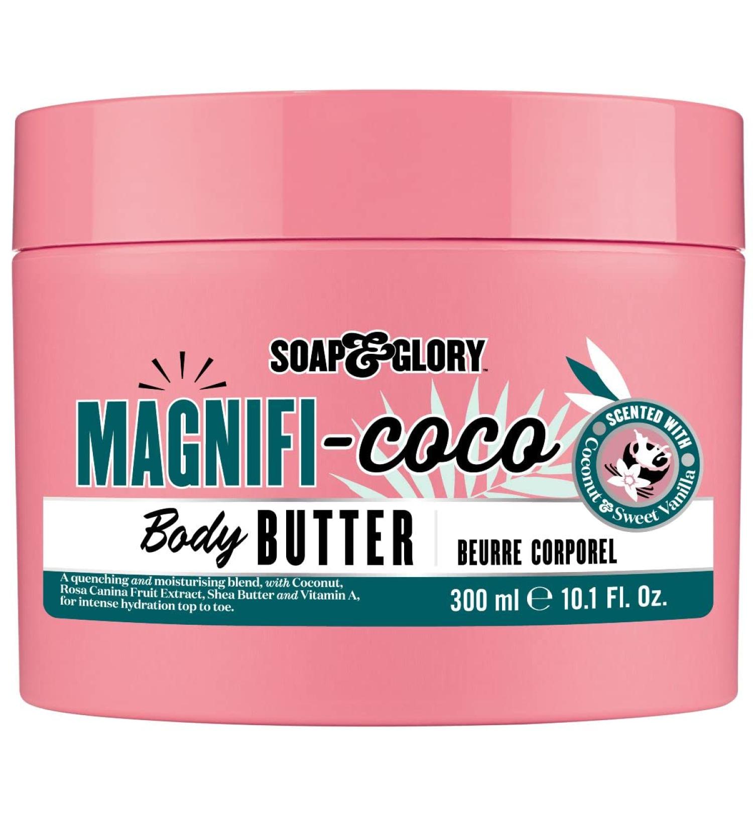 Soap & Glory Magnifi-coco Body Butter - Hydrating Coconut Cream with Vitamin A & Shea Butter - 300ml - Buy Online on GoSupps.com