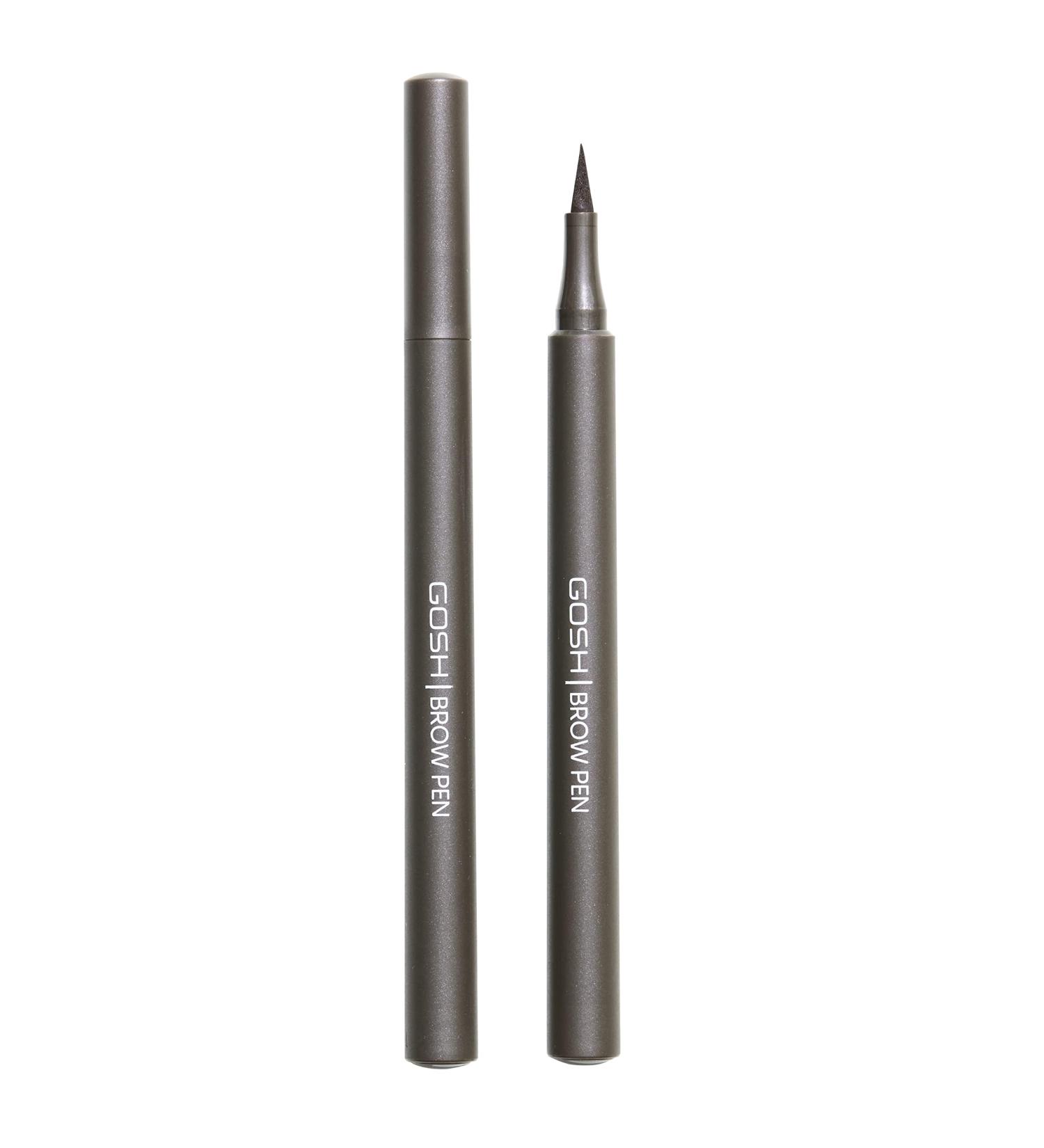 GOSH COPENHAGEN GOSH Liquid eyebrow pencil for natural eyebrows 100 vegan precise application for perfectly shaped eyebrows longlasting and perfumefree suitable for allergy sufferers 002 graybrown - Buy Online on GoSupps.com