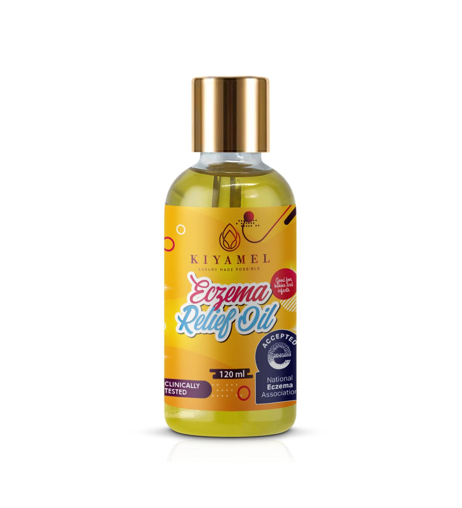 KIYAMEL Moisturizing Eczema Relief Baby Oil with Hemp Seed, Vitamin E & Chamomile - Soothing Hydration for Dry, Itchy Skin in Babies, Kids & Children - Buy Online on GoSupps.com