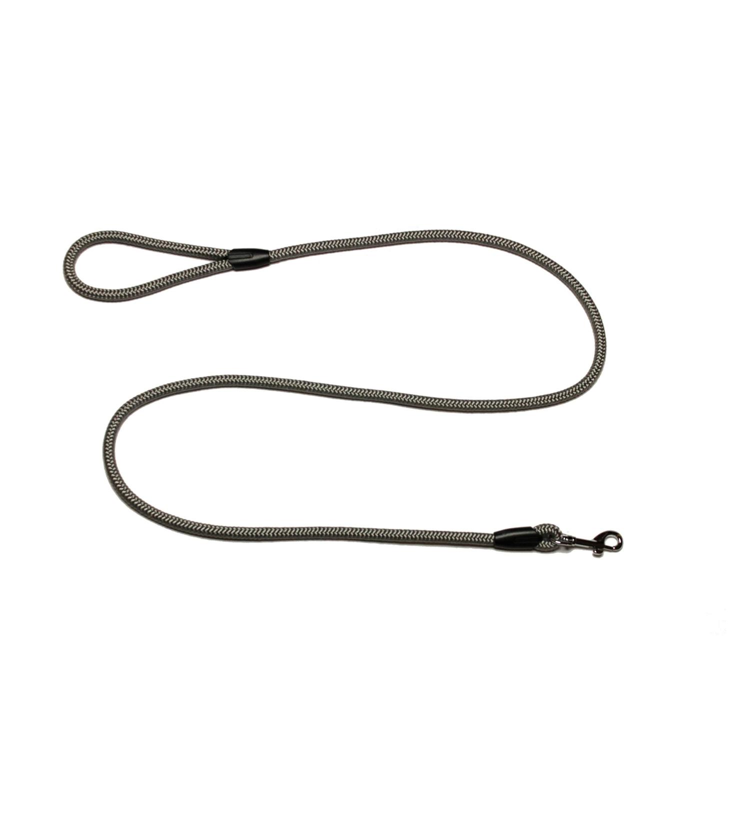 Leash - rope leash with hand loop Basic 10mm 27 colours 7 lengths (1.55 m dark grey) 1.55 m dark grey