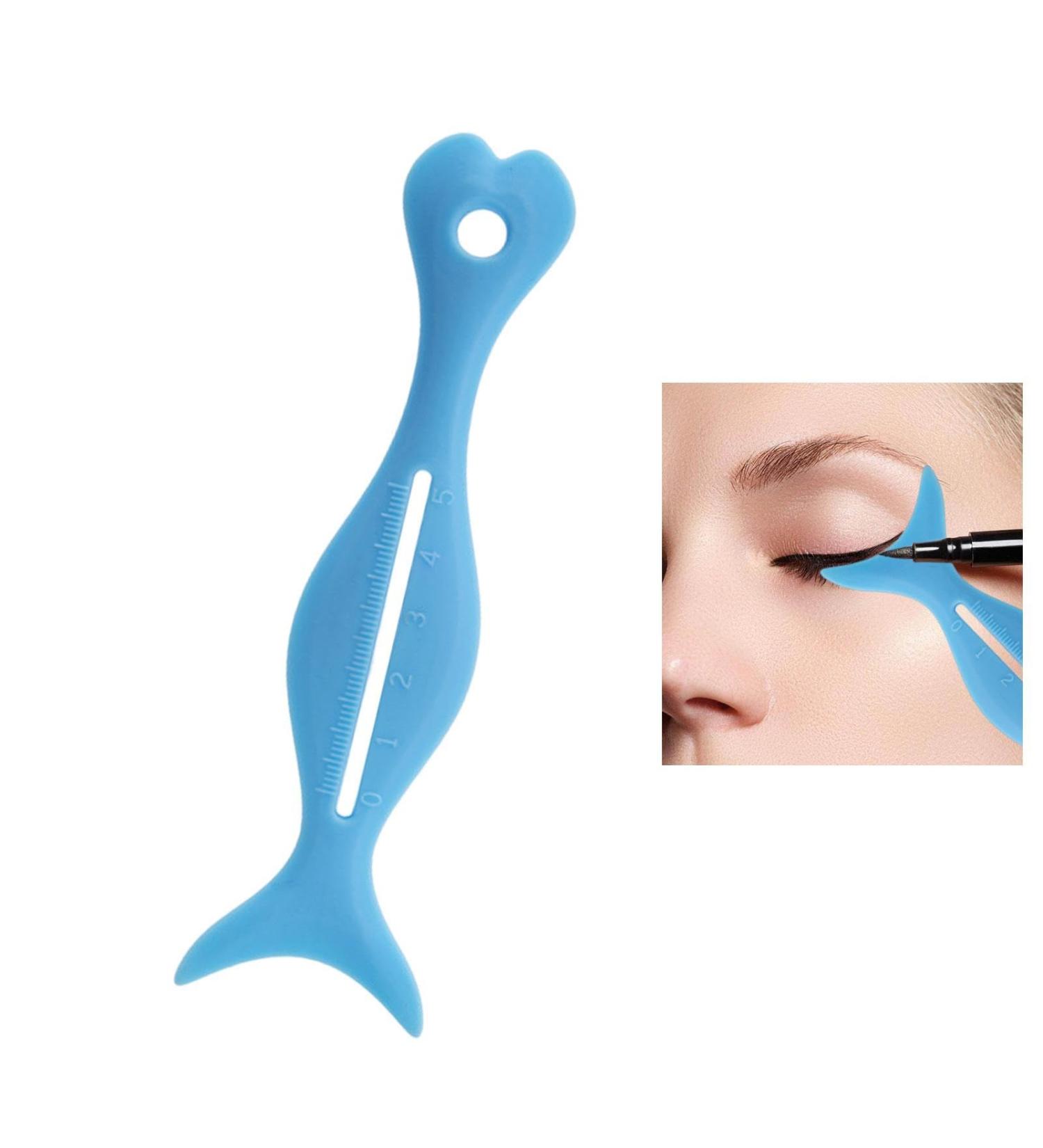 Eyeliner Stencils | Silicone Eyeliner Tool for Eyes Wing Portable Soft Makeup Stencil for Girls Women Teens Adults Ladies Shakven Blue - Buy Online on GoSupps.com