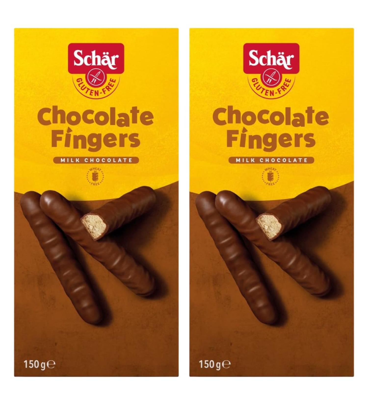 Chocolate Fingers Bundle With Schar Gluten Free Chocolate Fingers 150g (2 Pack)