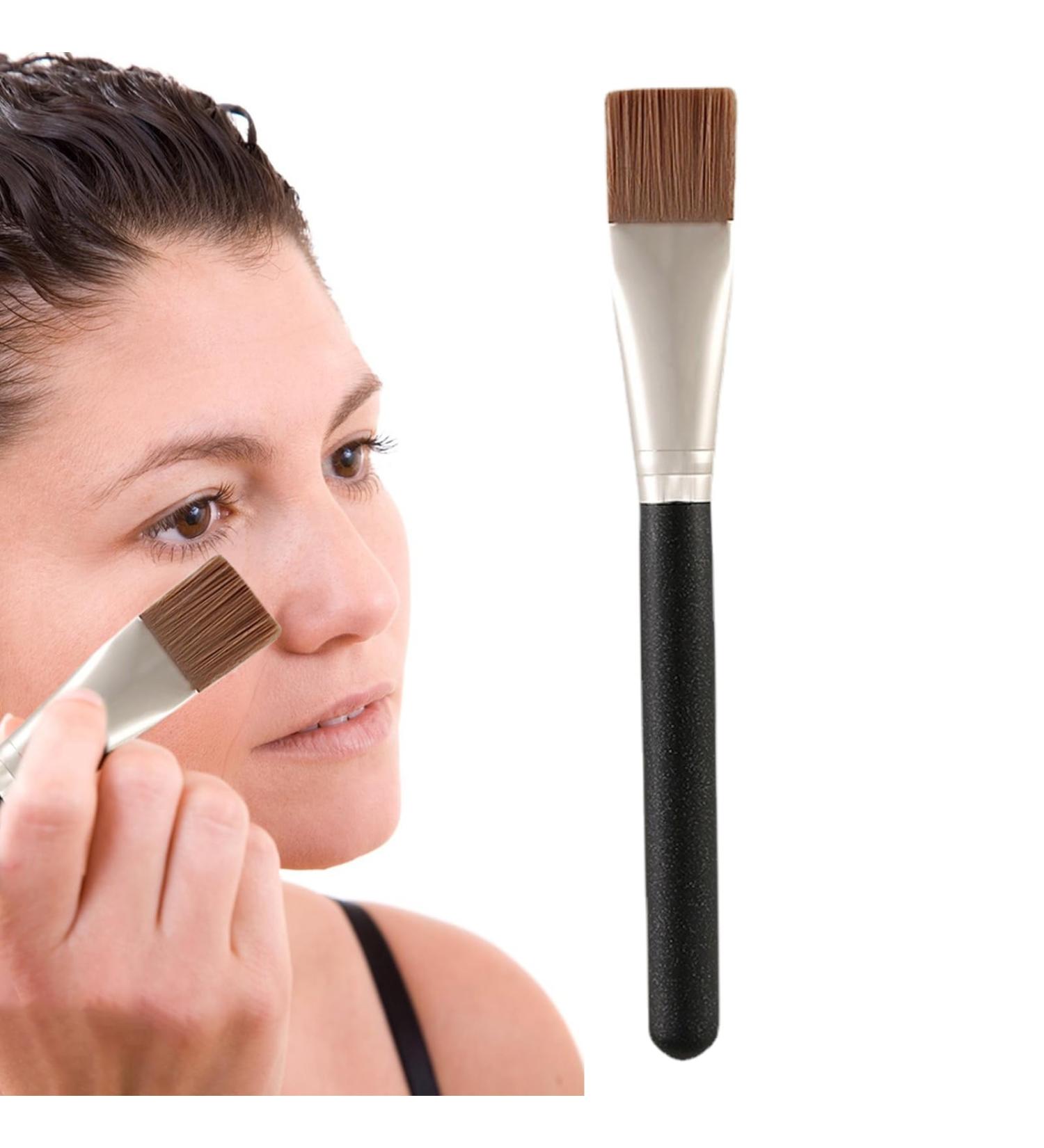 Face Makeup Brushes | Cosmetics Flat Square Brushes with Fiber Bristles | Beauty Products for Foundation Concealer Pre-Makeup Foundation Cream Masque Cream Zonto - Buy Online on GoSupps.com