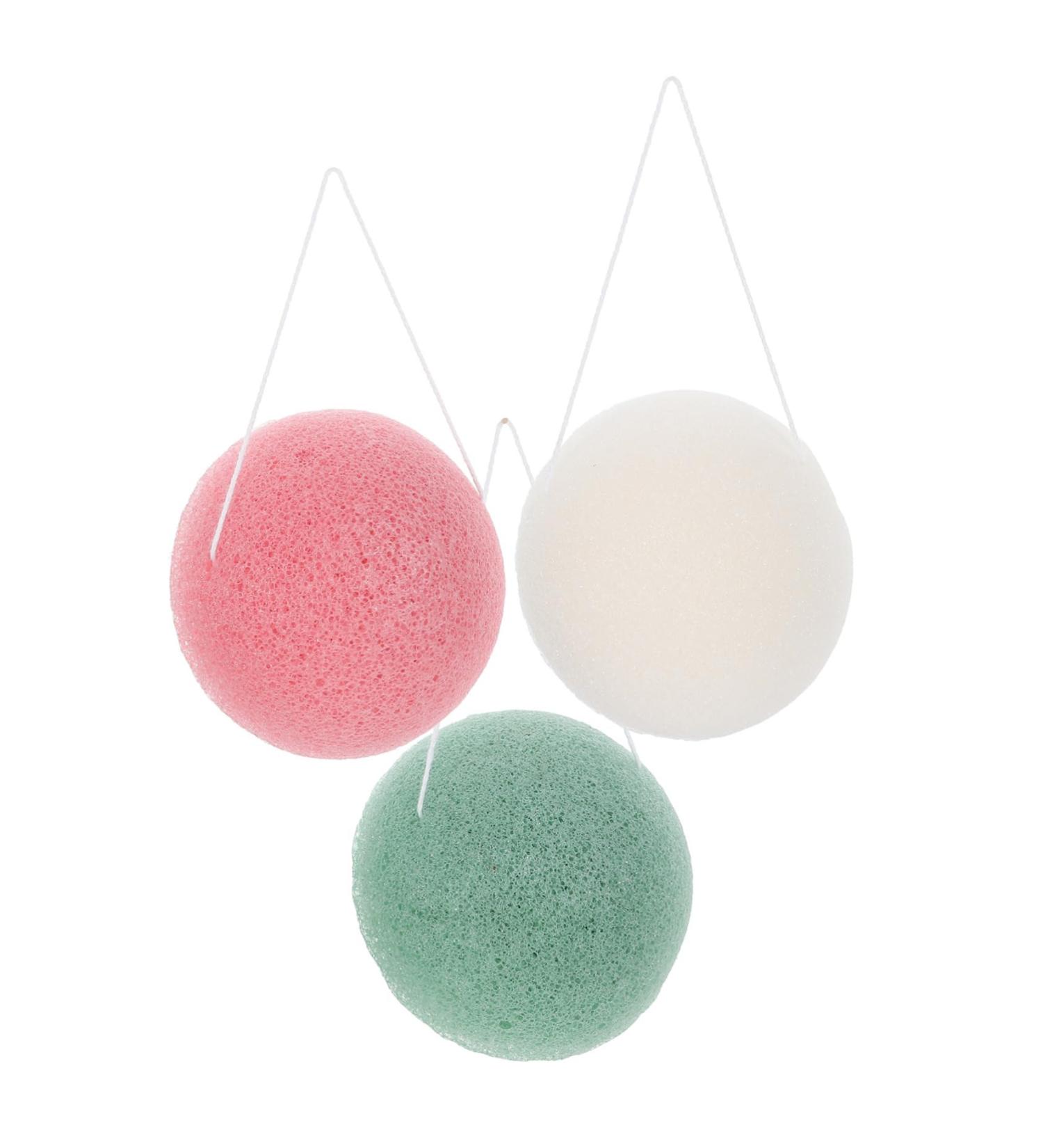 FRCOLOR 3pcs Reusable Face Scrubber & Exfoliating Pads | Eco-Friendly Bath Sponge for Makeup Removal & Facial Care - Buy Online on GoSupps.com