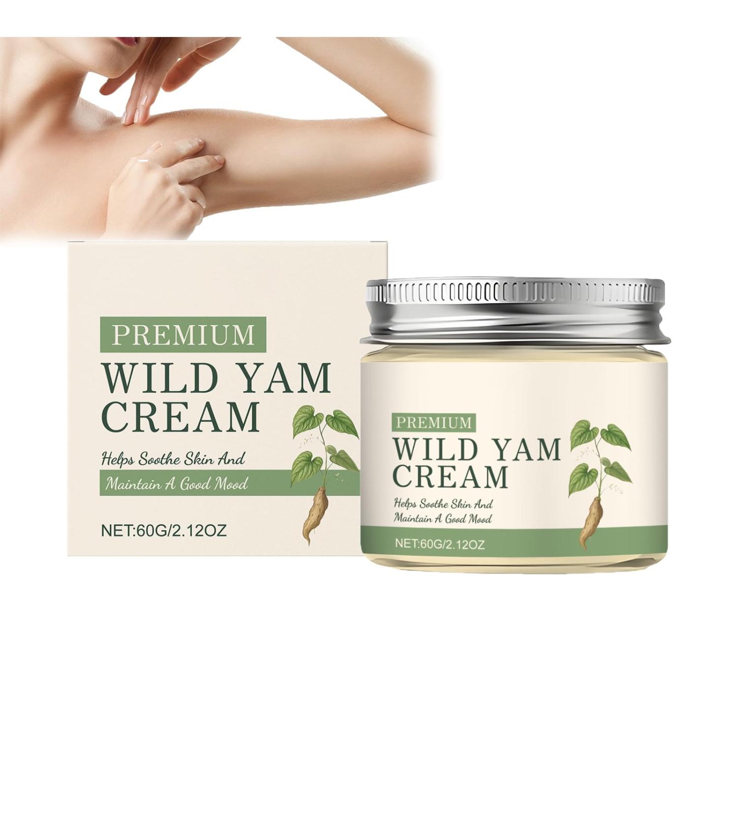  ZLHHRZJX Natural wild yam cream with wild yam extract moisturizing cream for relief wild yam skin cream wild yam cream with vitamin E and coconut oil cream - Buy Online on GoSupps.com