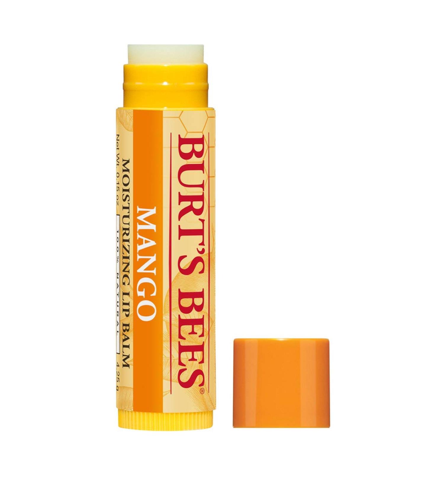 Burt's Bees 100% Natural Mango Butter Lip Balm - 12 Tubes - Buy Online on GoSupps.com