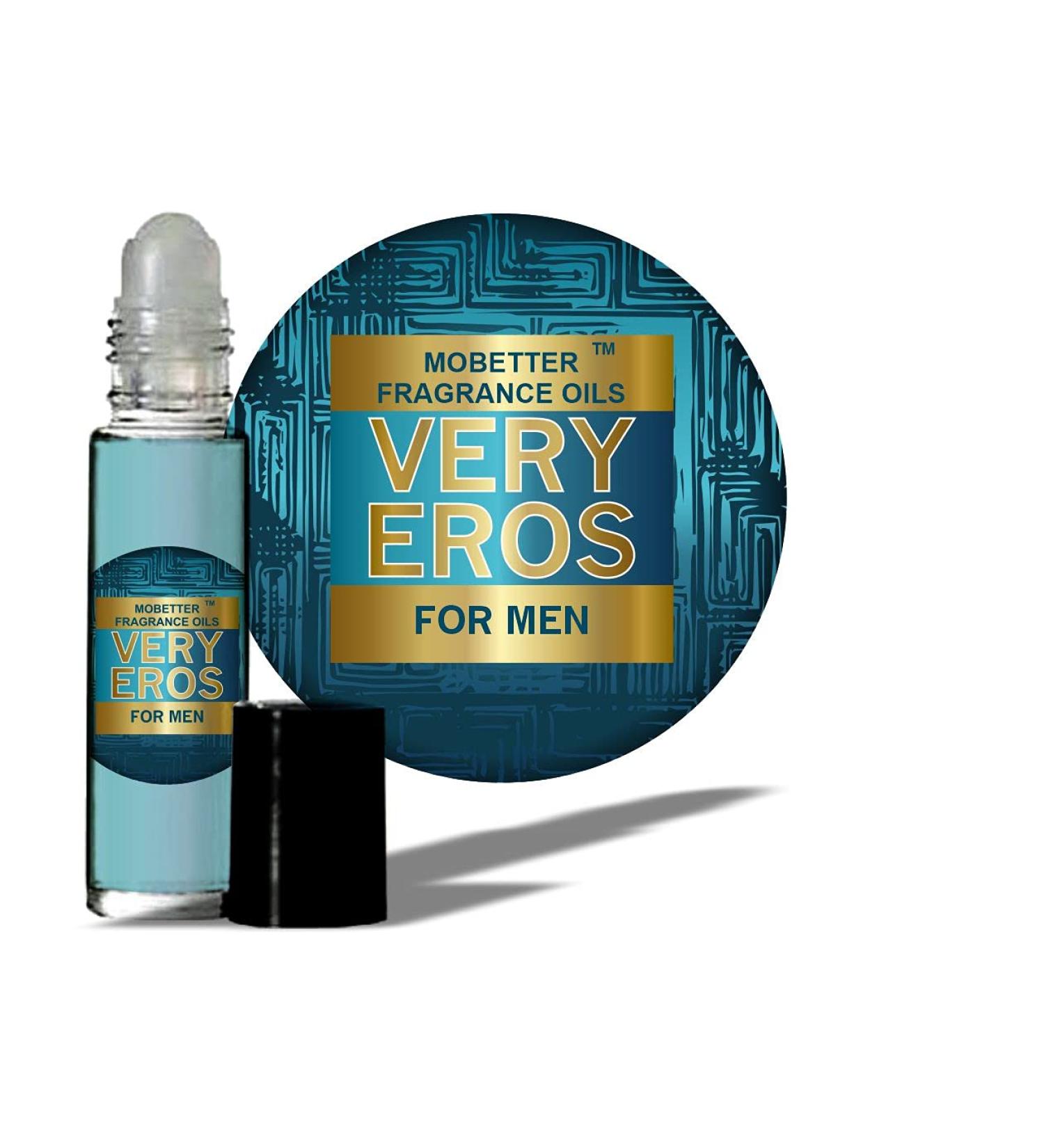 MOBETTER FRAGRANCE OILS Very Eros Men Body Oil (10ml Roll On) 0.33 Fl Oz (Pack of 1) vanilla aromatic green fresh spicy amber fruity sweet citrus woody fresh