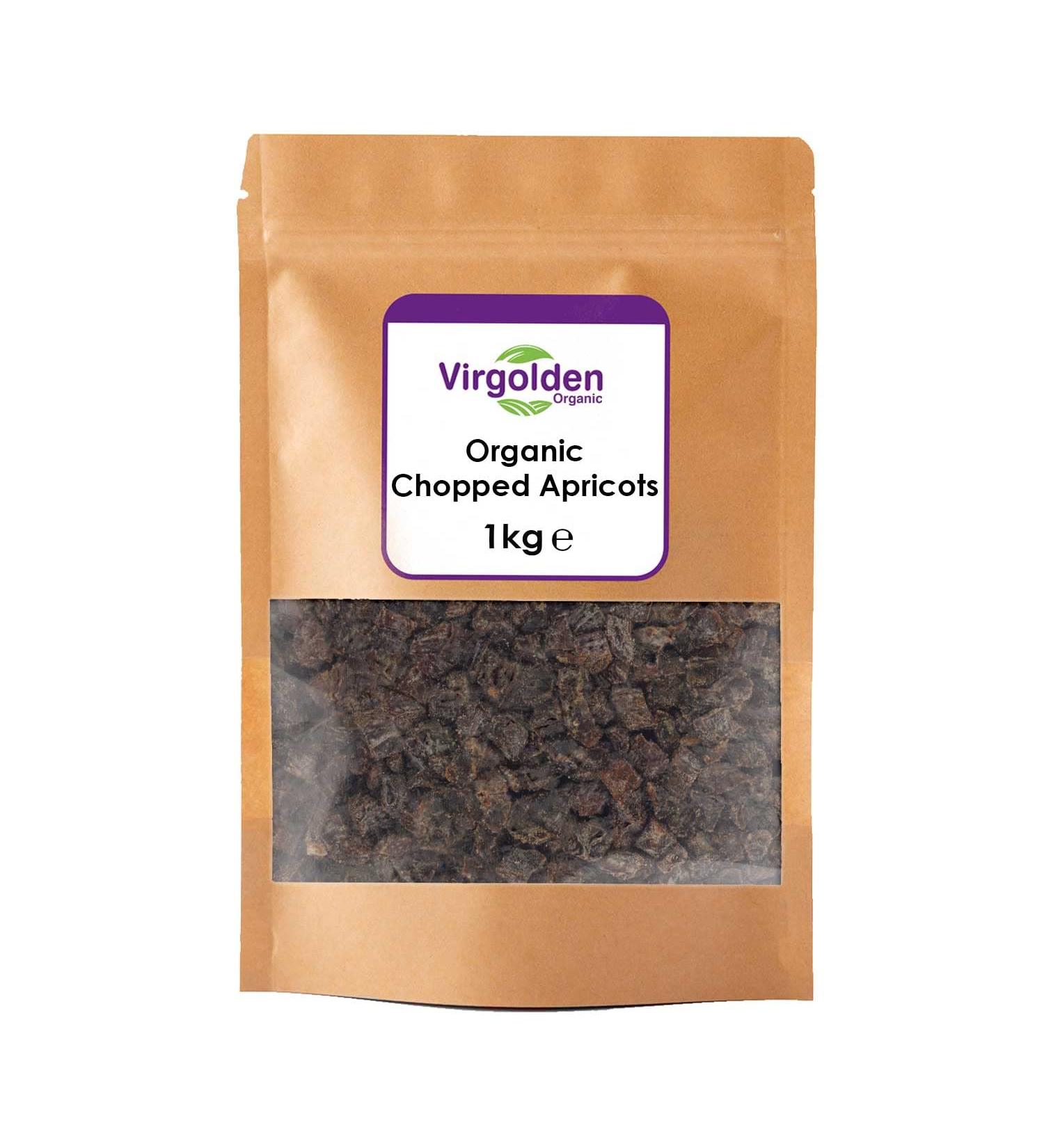 Organic Sun Dried Diced/Chopped Apricots 1kg by Virgolden Organic - Buy Online on GoSupps.com