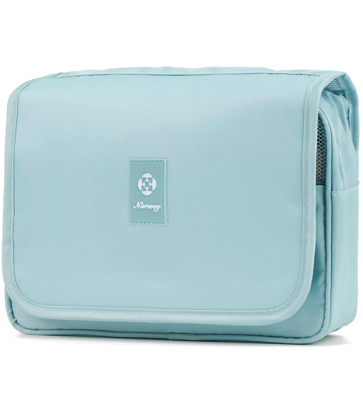 Travel Hanging Toiletry Wash Bag Makeup Cosmetic Organizer for Women Waterproof (Sky Blue) - Buy Online on GoSupps.com
