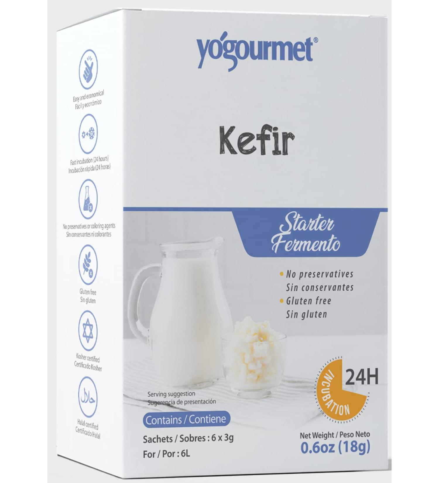 Yogourmet Kefir Starter 18g per unit x 6 count - Buy Online on GoSupps.com
