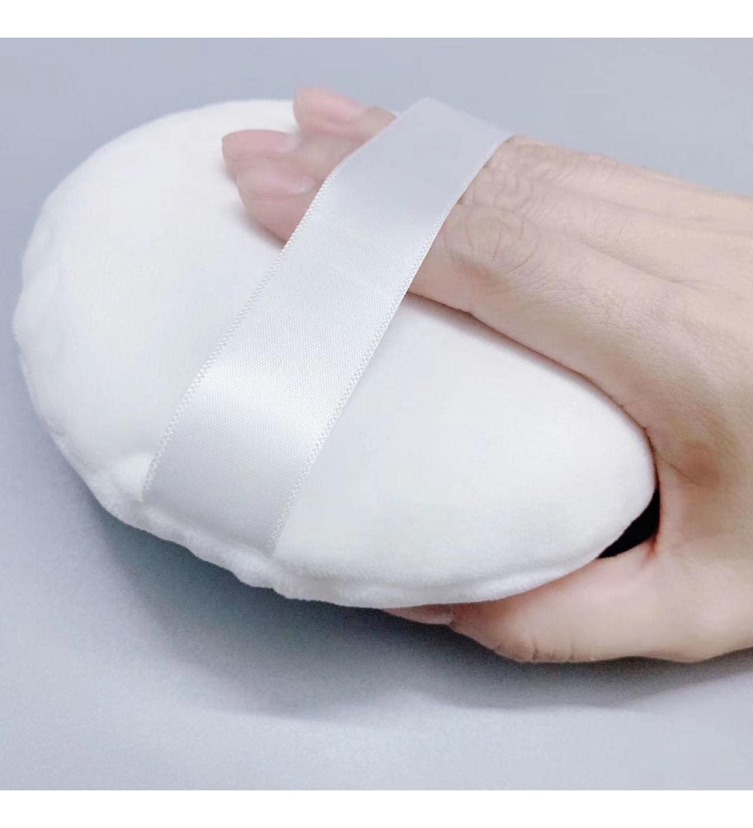 Ultra Soft Large Powder Puff | 5.1 Inch Velour Body Puff | Washable Fluffy with Ribbon Perfect for All Skin Types - Buy Online on GoSupps.com