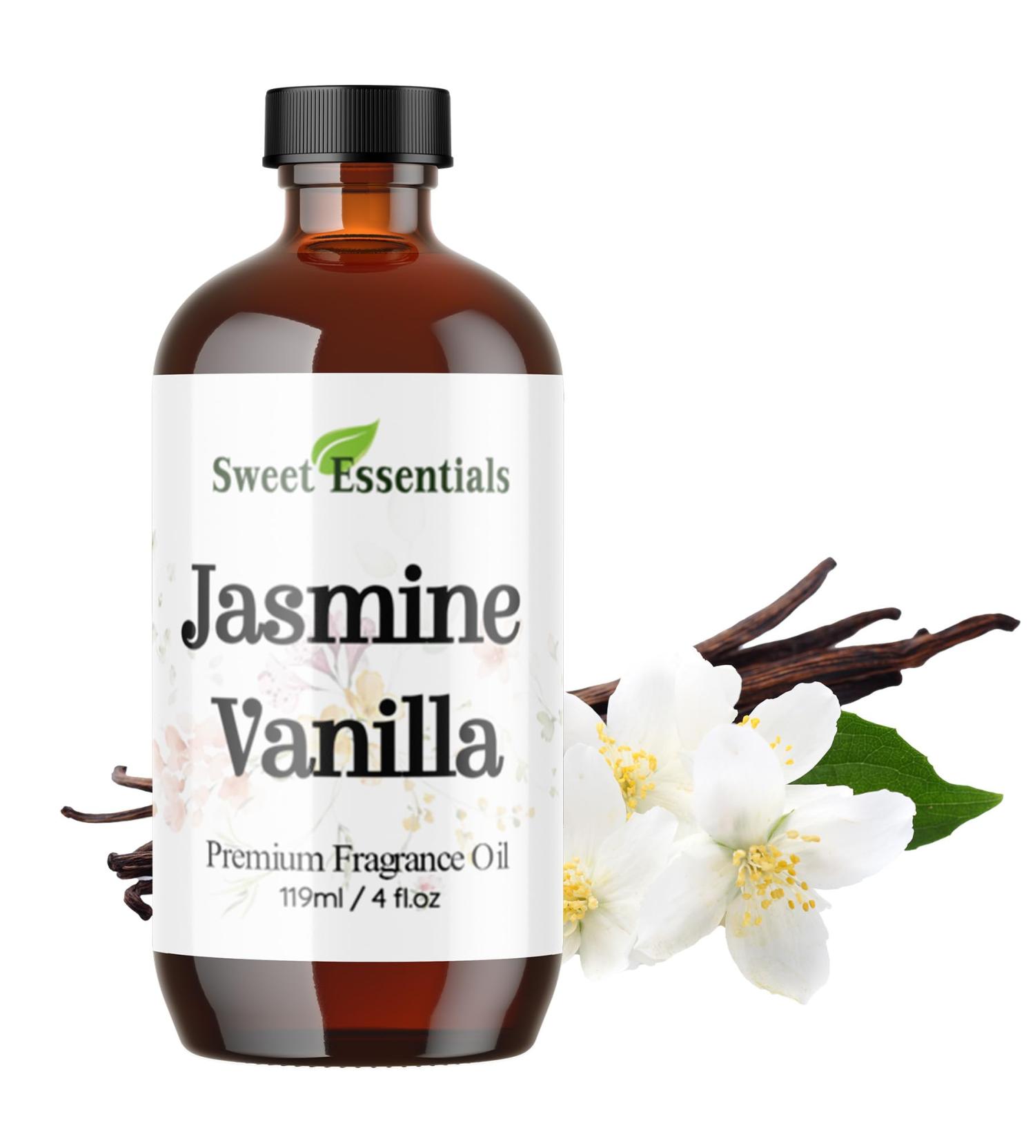 Jasmine Vanilla 4oz Premium Fragrance Oil Aromatherapy Diffuser Crafts Soap Home Scents Bath & Body DIY Parfum and Much More. Versatile and Long-Lasting - Buy Online on GoSupps.com