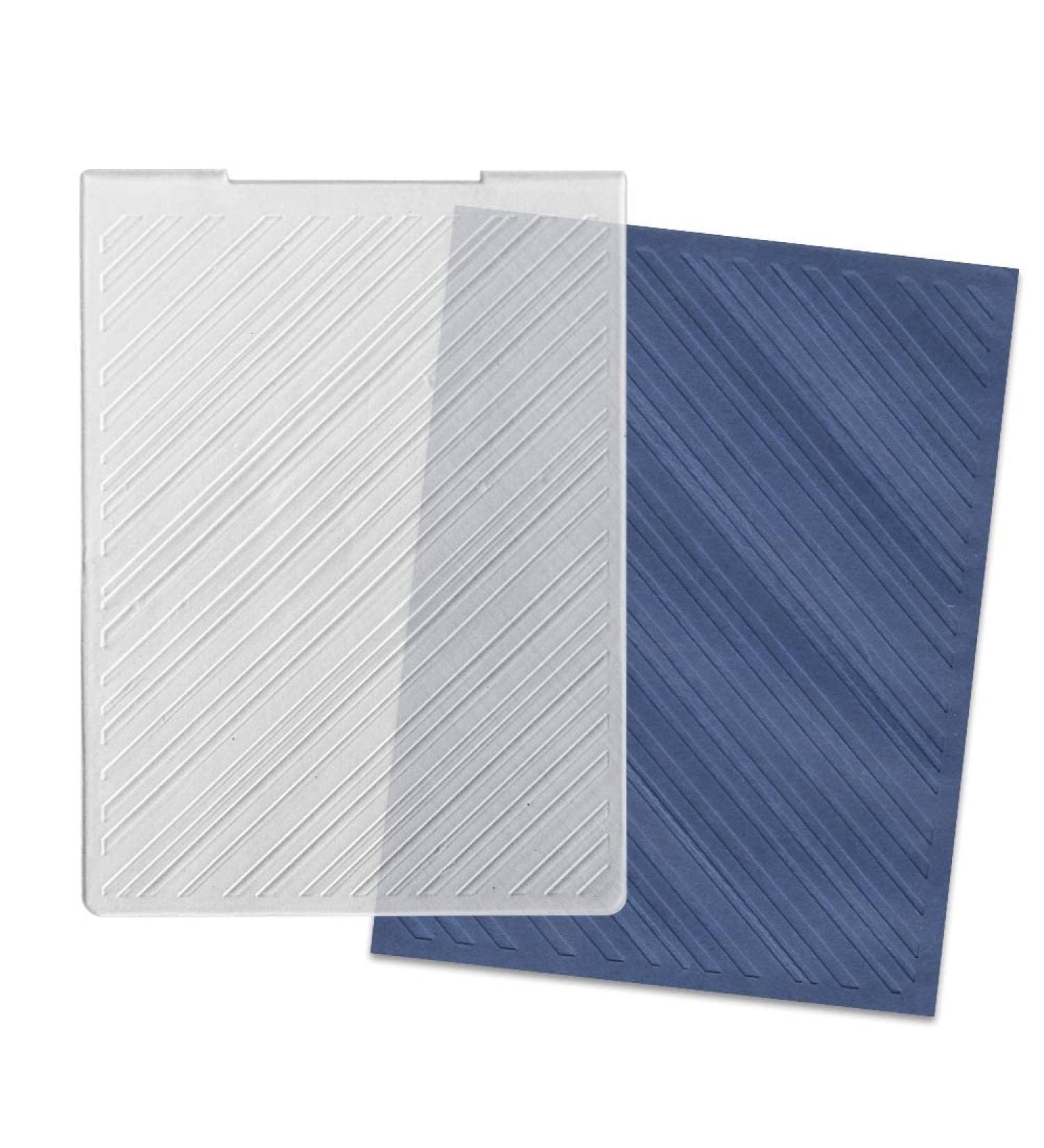 ALIBBON Diagonal Stripe Plastic Embossing Folder - DIY Scrapbooking & Card Making Decorations - Buy Online on GoSupps.com