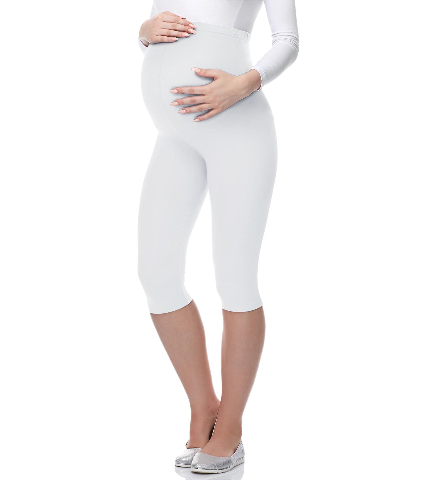 Be Mammy Maternity 3/4 Leggings White - Size 03 M | Comfortable Pregnancy Wear - Buy Online on GoSupps.com