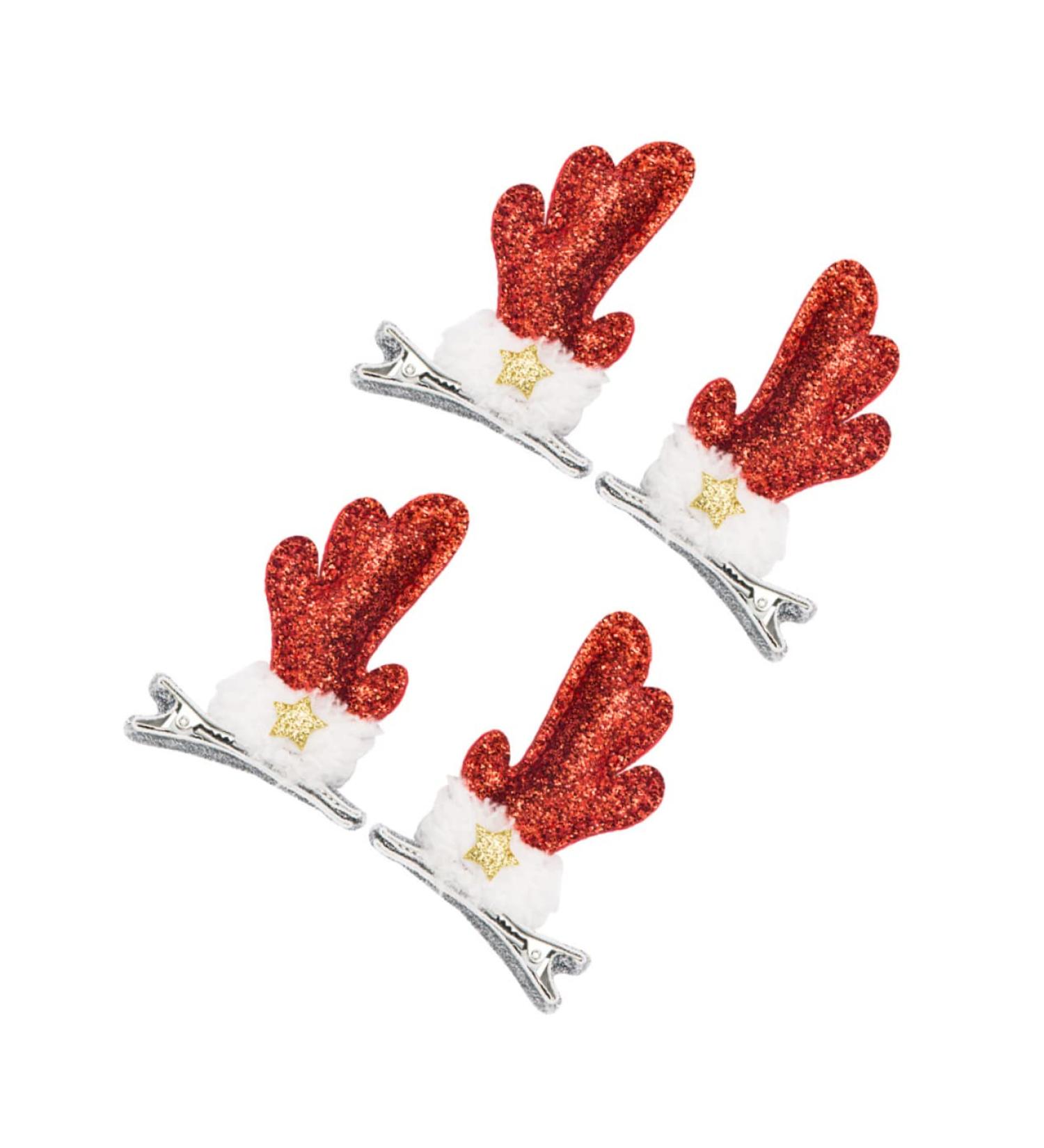 Beaupretty Kids Pairs Elk Sequin Barrette Xmas Hair Accessories Xmas Hair Decorations Reindeer Hairpin kids barrettes for hair Holiday Hair Clips fabric child two piece suit elk Fabric - Buy Online on GoSupps.com