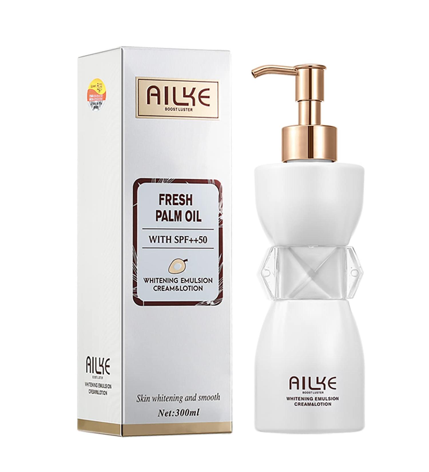 Fresh Palm Oil Glowing Body Lotion Improve Dryness Roughness & Darkness Skin with SPF 50+ Nicotinamide Arbutin Brightening Whitening Outdoor Moisturizing Sunscreen Body Cream 300ML - Buy Online on GoSupps.com