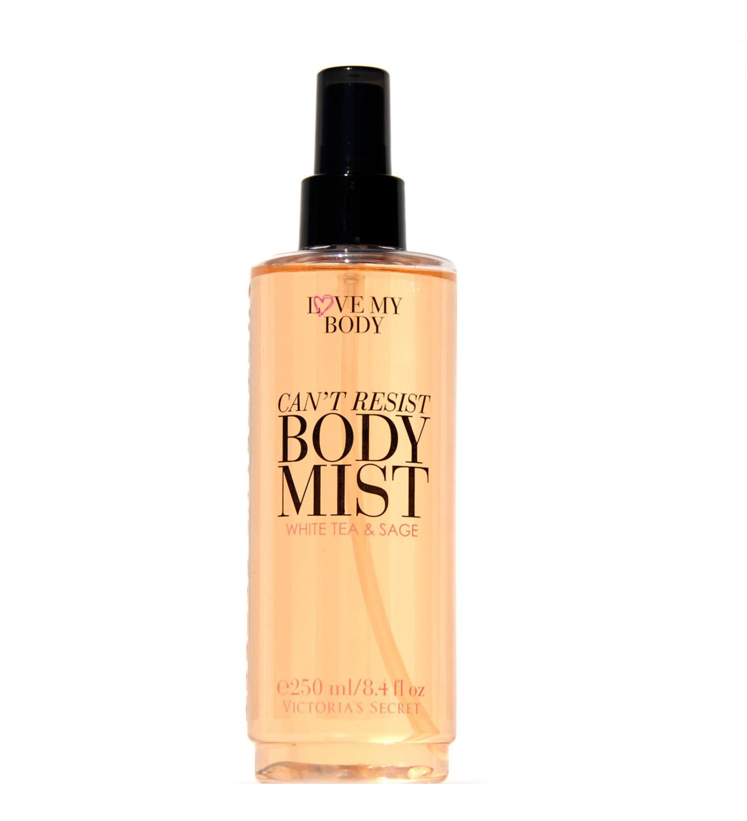 Victoria's Secret Love My Body Can't Resist Body Mist 8.4 Oz -White Tea & Sage