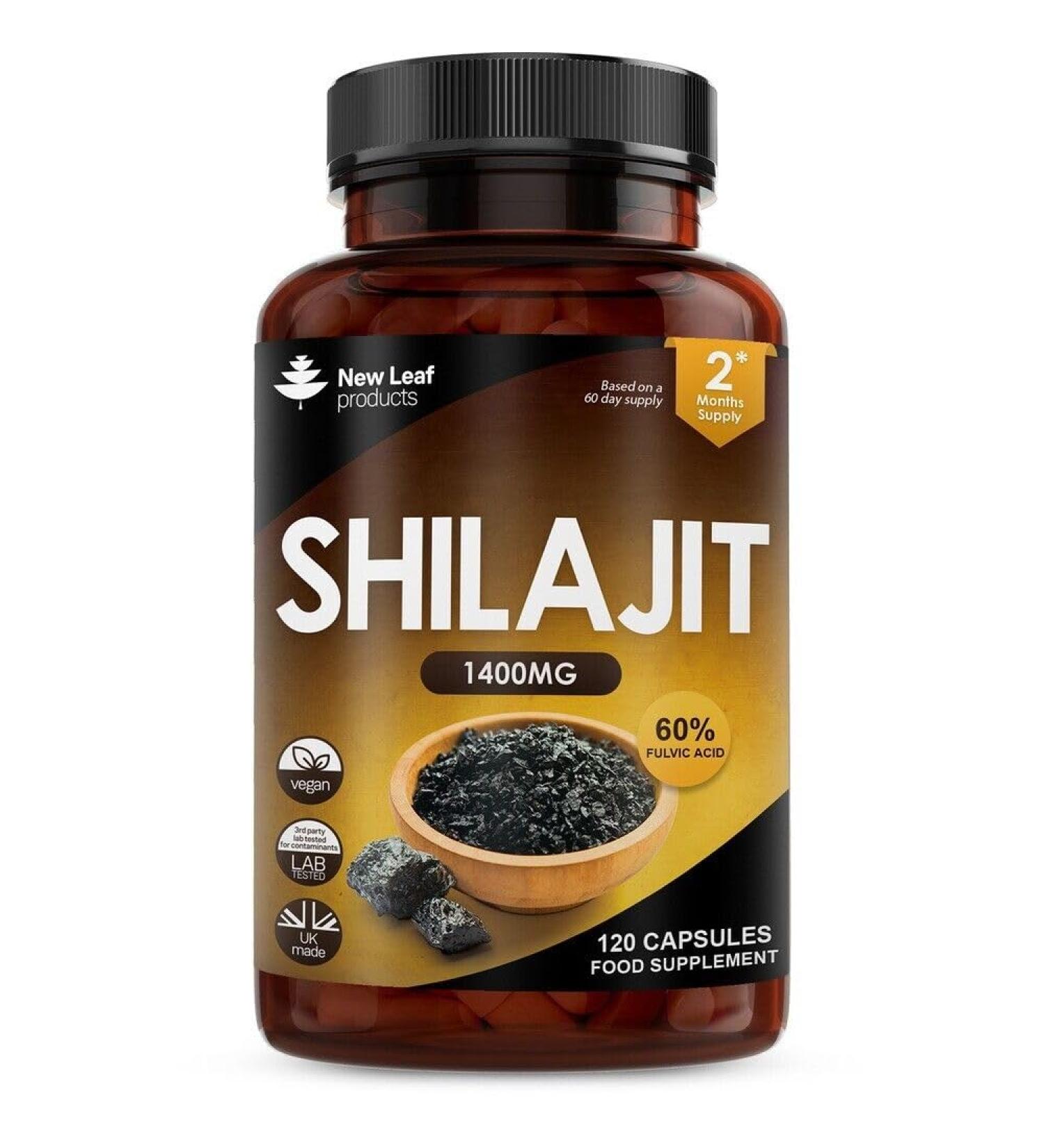 Shilajit 1400mg Supplement Pure Himilayan Shilajit 60% Fulvic Acid High Strength No Binders or Fillers - Pure Shilajit (120 Capsules) - Buy Online on GoSupps.com
