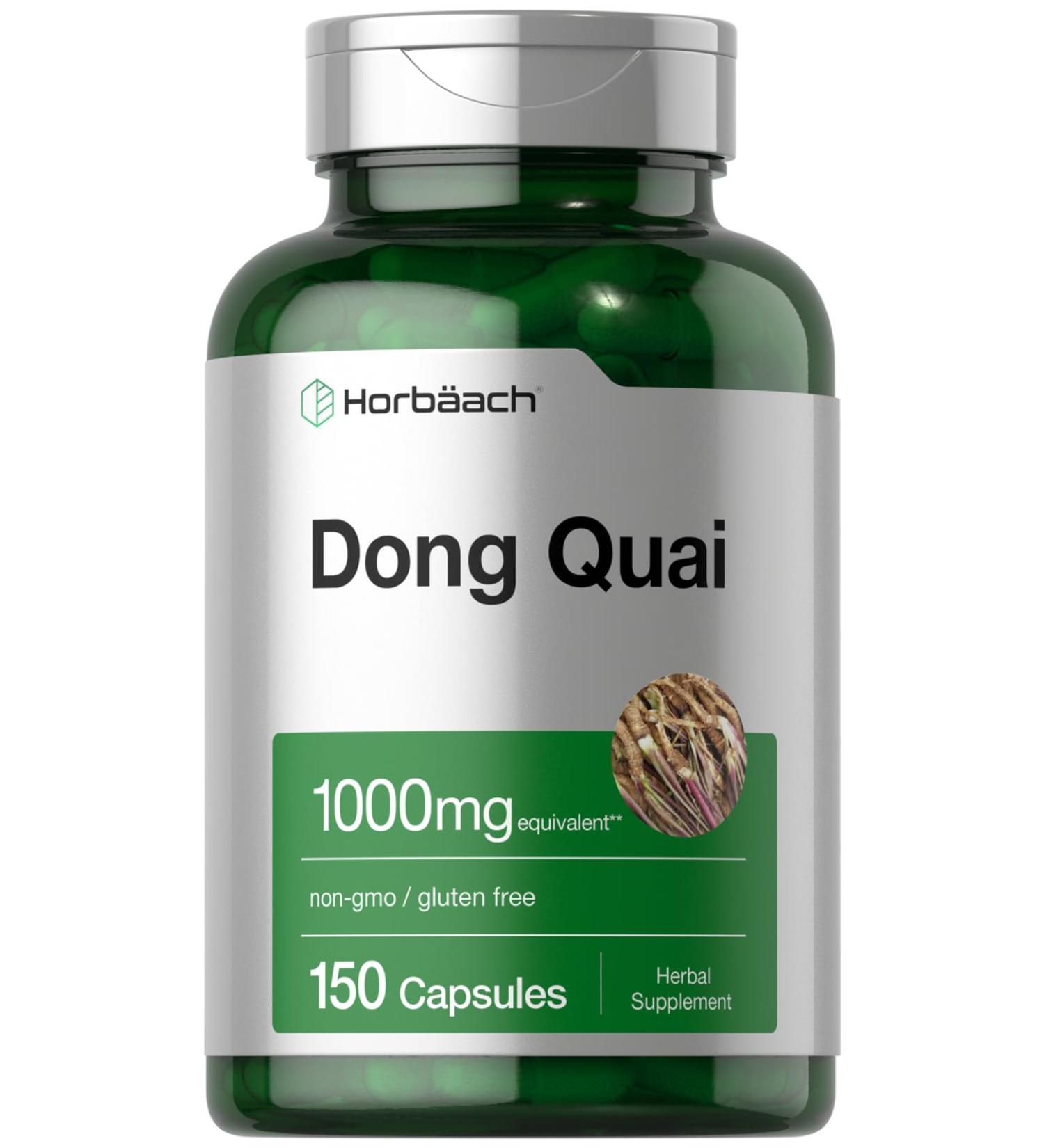 Horb ach Dong Quai Capsules | 1000mg | 150 Count | Non-GMO and Gluten Free Supplement | Traditional Herb - Buy Online on GoSupps.com