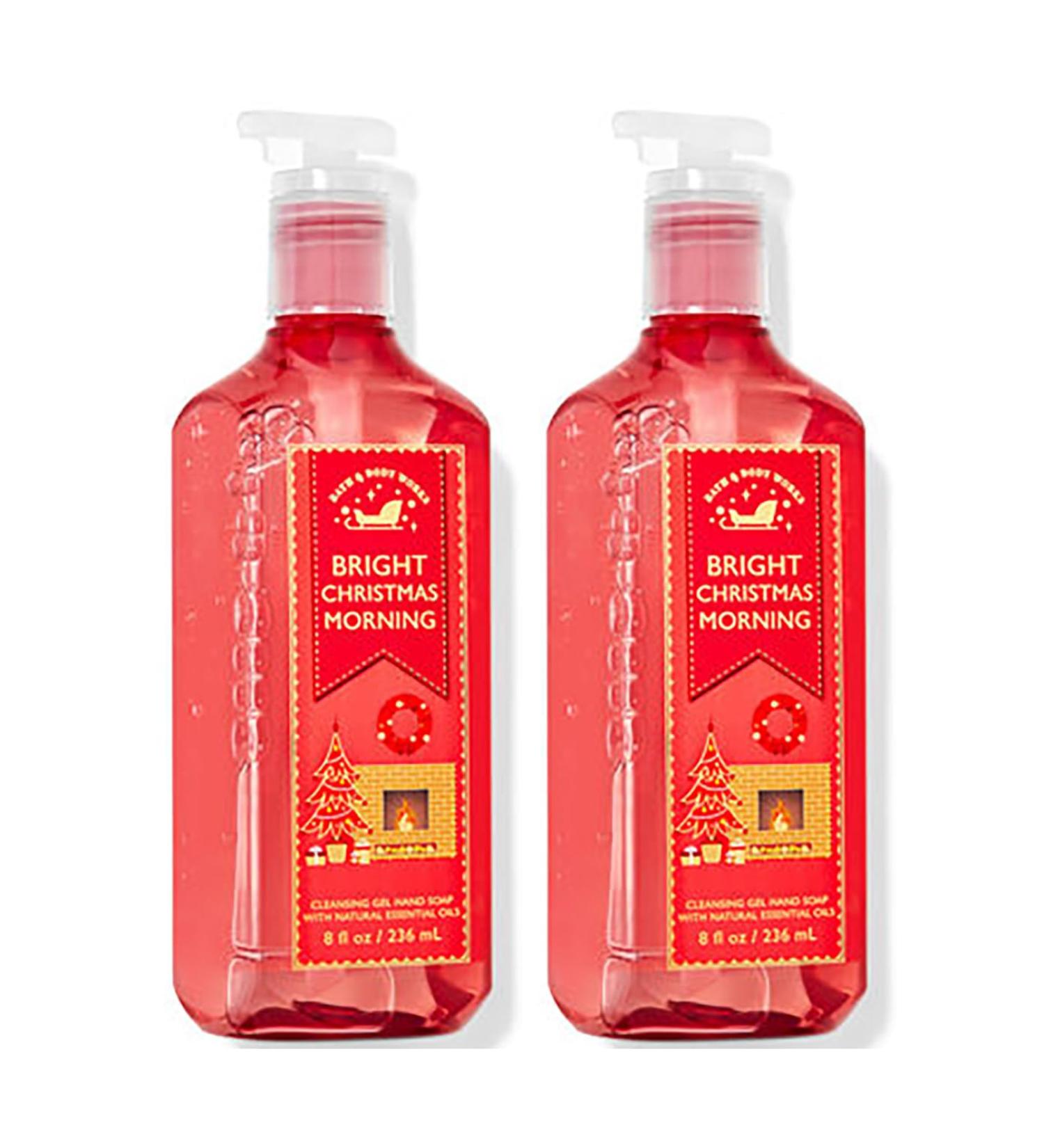 Bath & Body Works Hand Soap Cleansing Gel 8 Fl Oz Pack of 2 (Bright Christmas Morning)