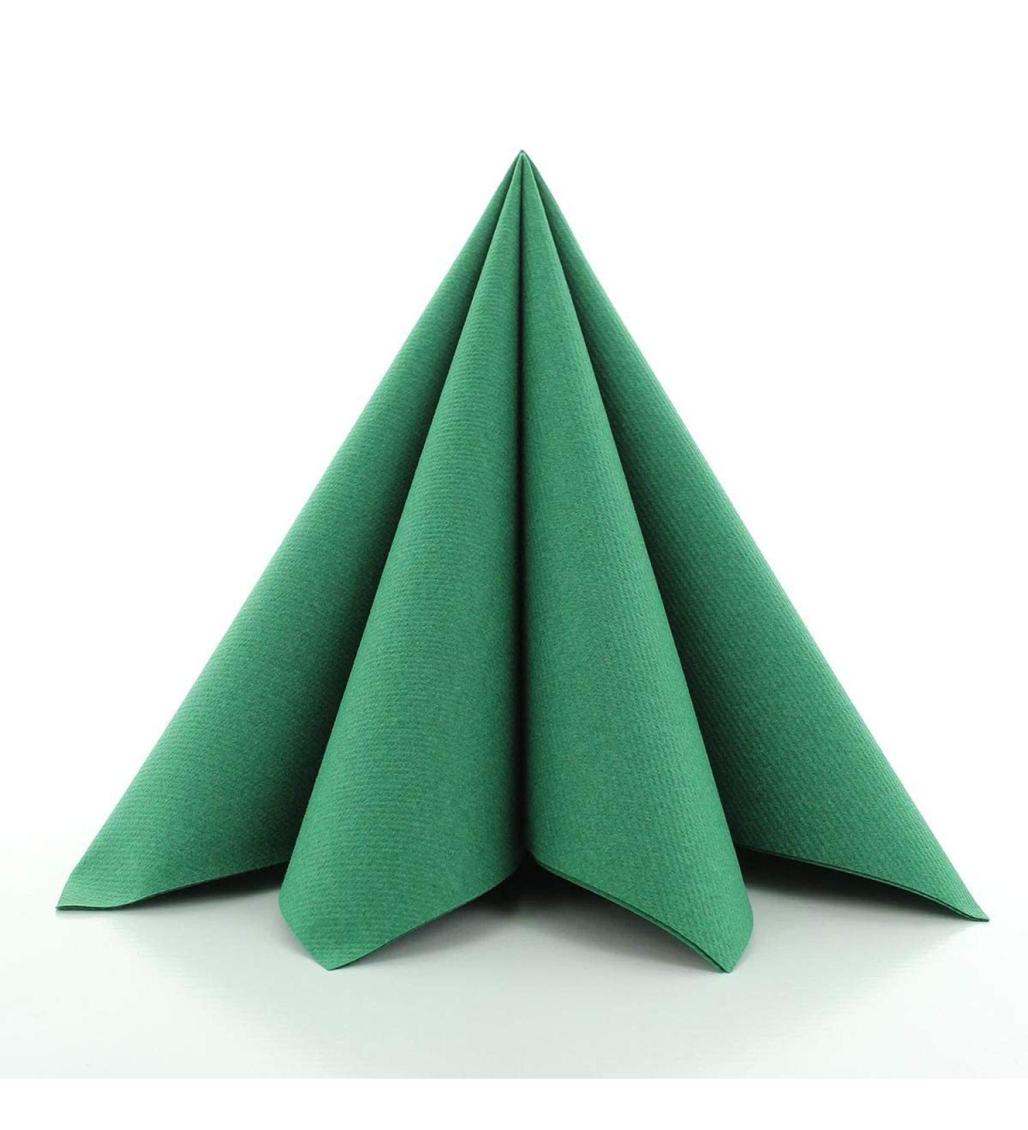 Sovie Linclass Dark Green Airlaid Napkins - 50 High-Quality Disposable 40x40 cm - Tearproof & Absorbent | Perfect for Weddings & Parties - Buy Online on GoSupps.com