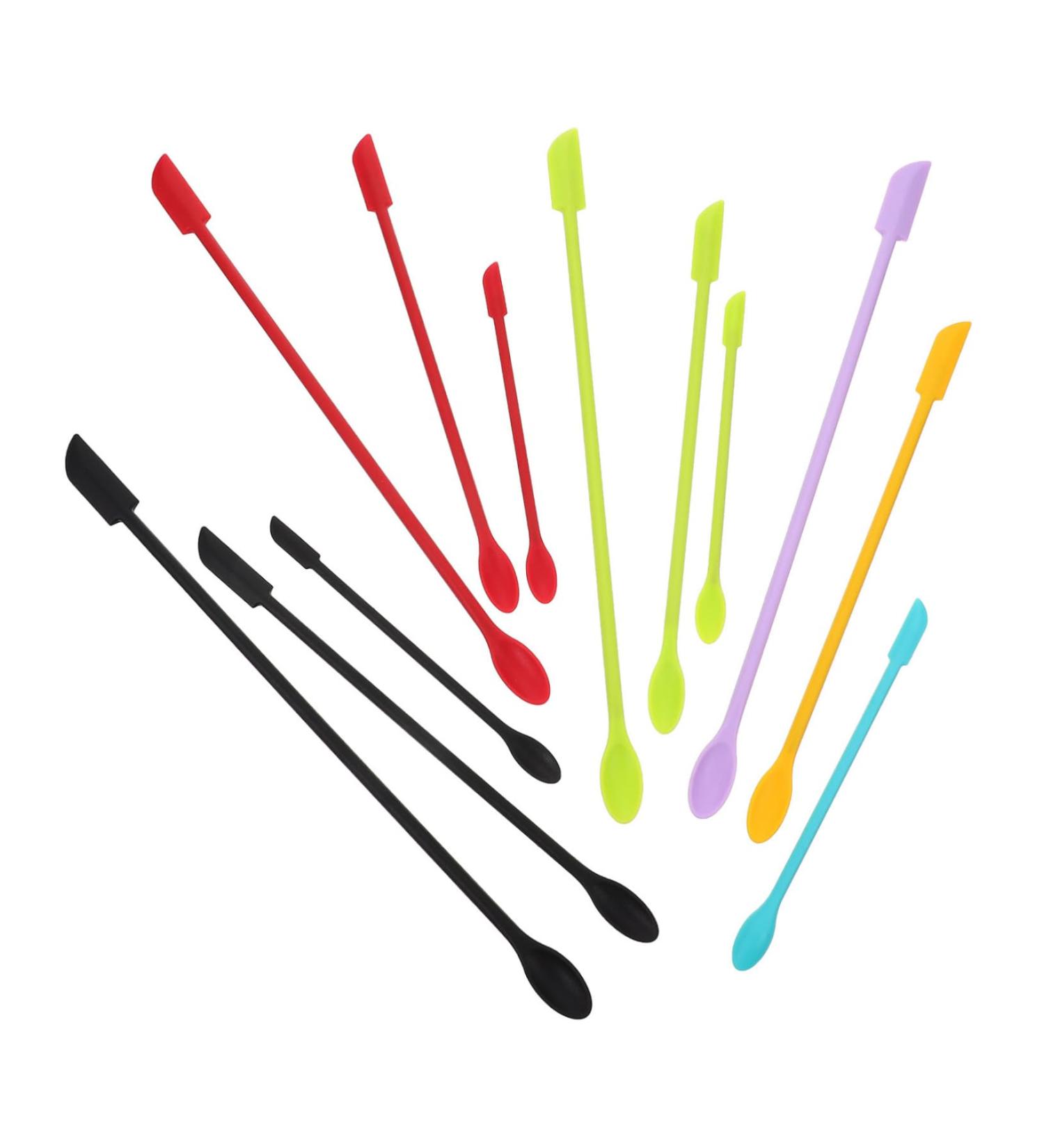 Merryhapy 12-Piece Silicone Scraper Set for Cosmetics & Kitchen | Versatile Makeup Spatula & Bottle Scraper - Buy Online on GoSupps.com