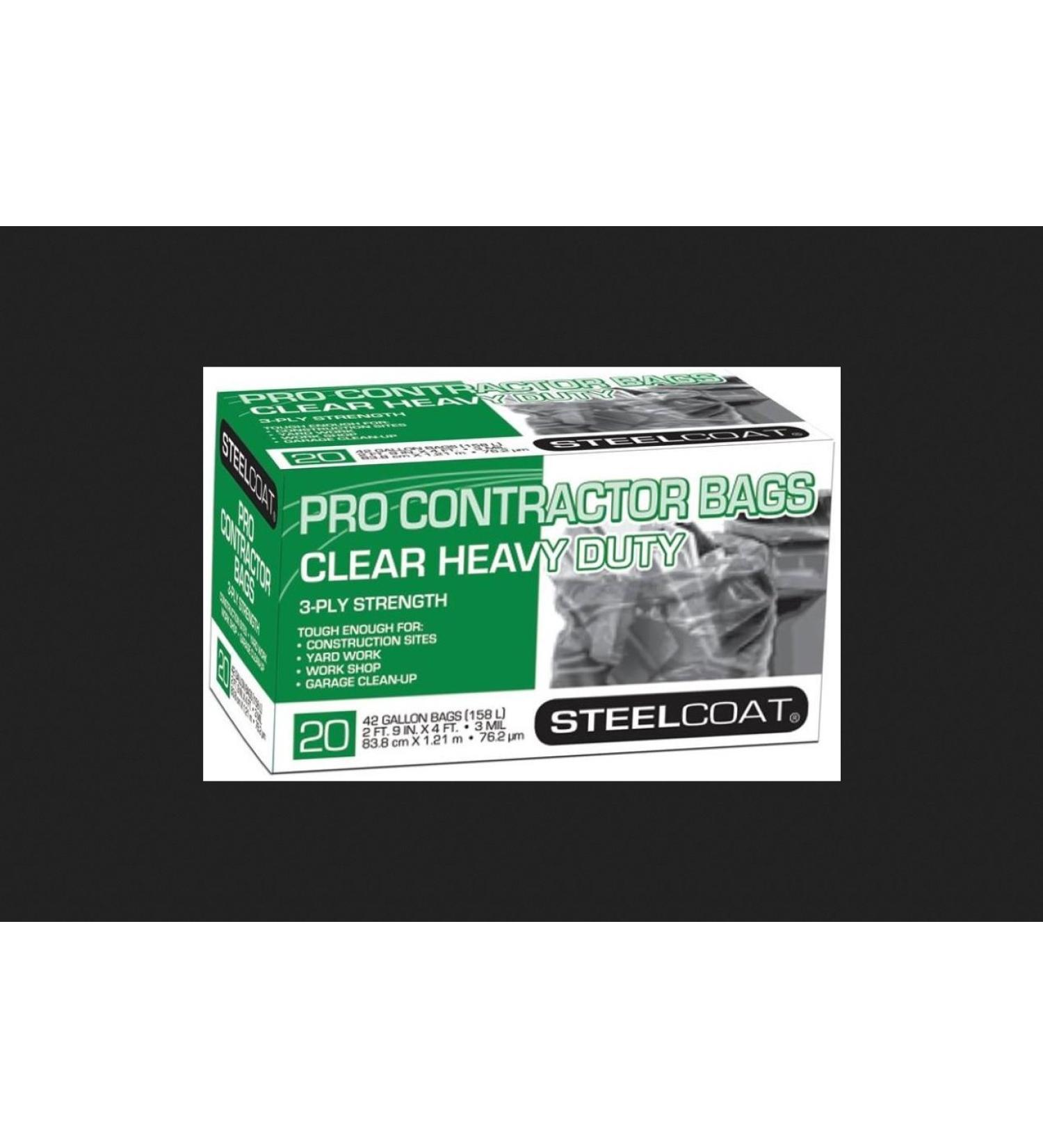 Petoskey Plastics Bag Contractr 42gal Clear 3mil, Brown/A