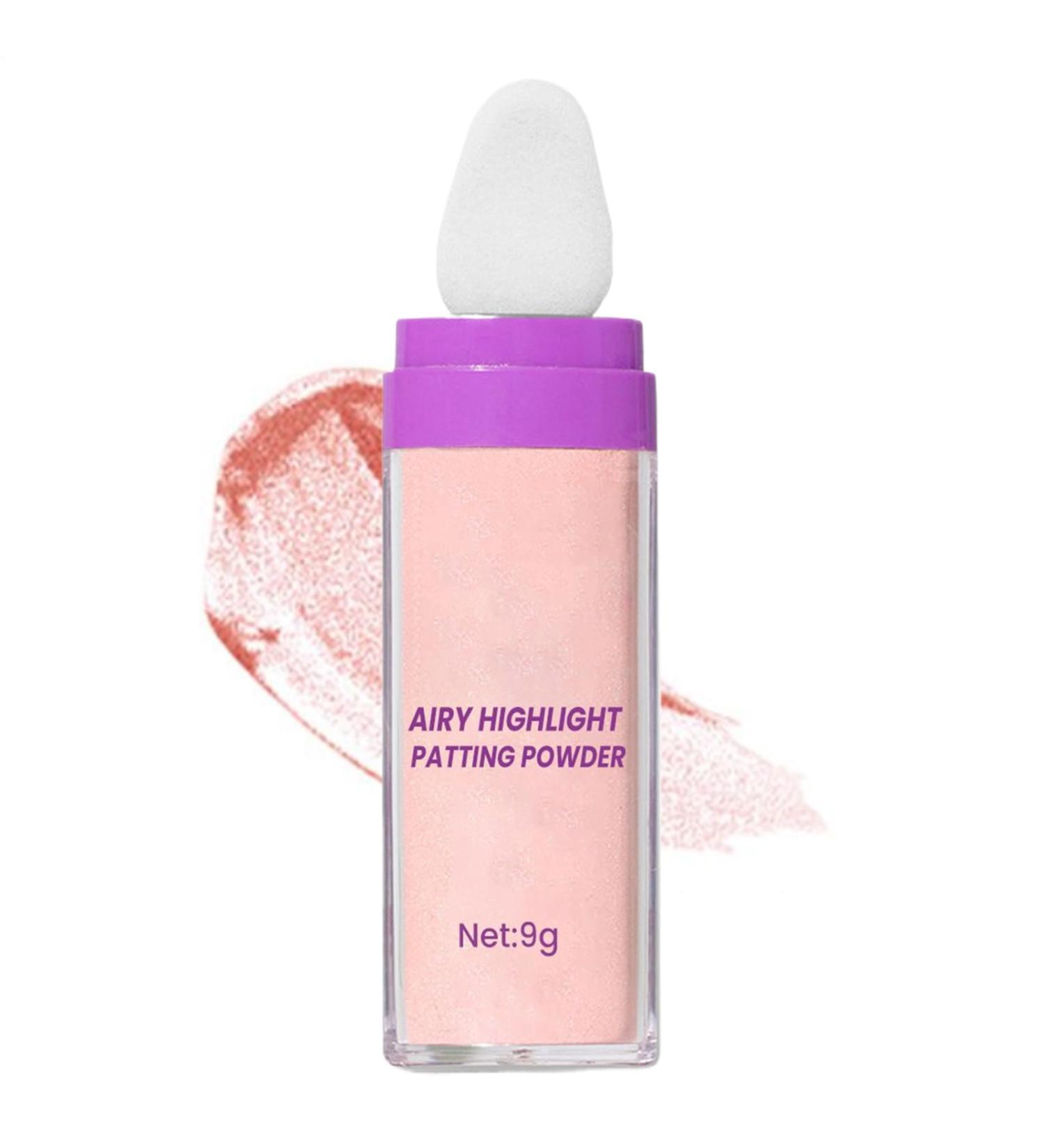 Highlighter Make Up Powder Waterproof Lightening Powder Waterproof Smooth 9g Highlighter Makeup for Cheeks Face Hair for Daily and Festivals Pink - Buy Online on GoSupps.com