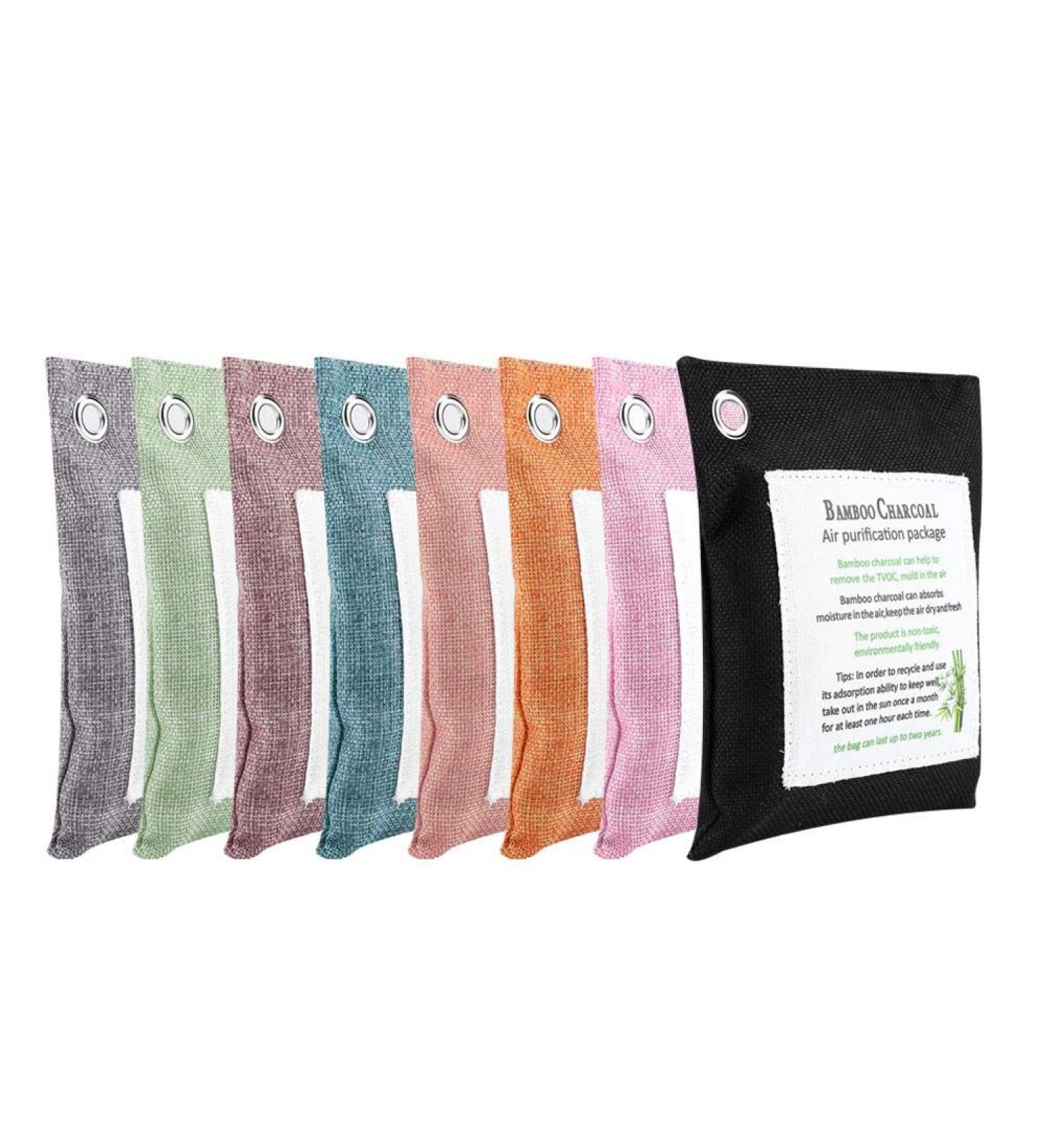 8 Colors Bamboo Activated Carbon Air Purification Bags | Fresh Smell Cleaning Agent for Home & Car - Buy Online on GoSupps.com