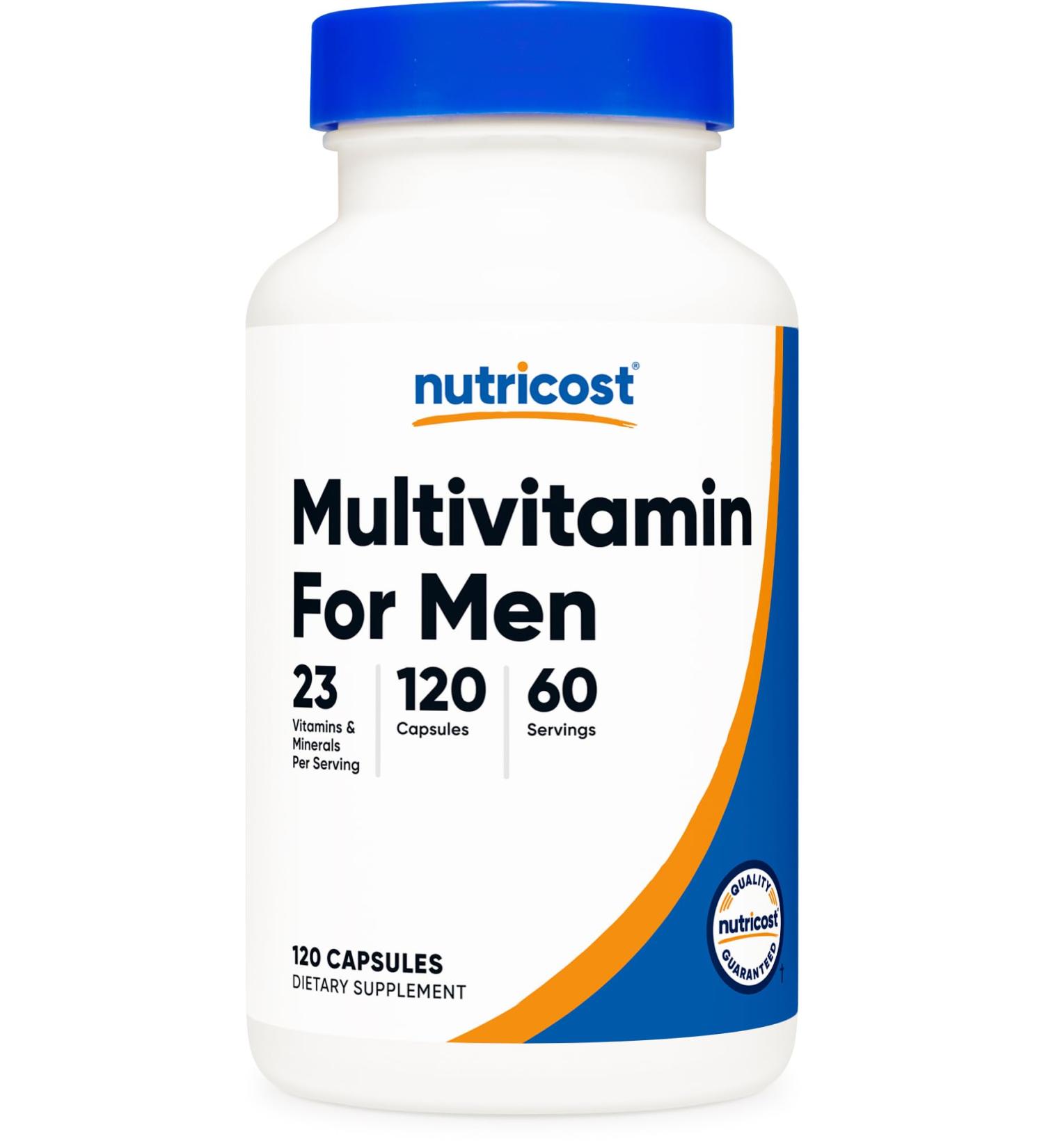 Nutricost Multivitamin for Men 120 Capsules - Vitamins and Minerals for The Healthy Man 120 Count (Pack of 1) - Buy Online on GoSupps.com