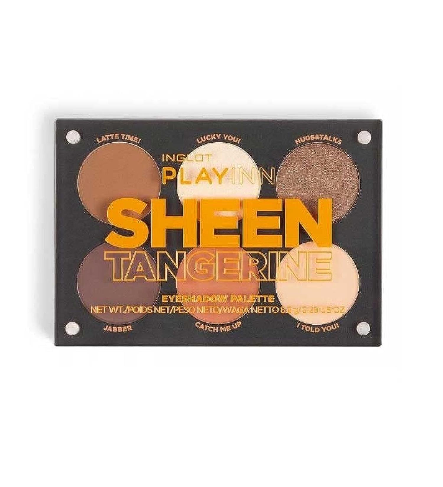 Inlot Playinn Sheen Tangerine Eyeshadow Palette - 6 Unique Shades Matte & Shiny Full Eye Make-Up (8.2g) - Shop Internationally - Buy Online on GoSupps.com