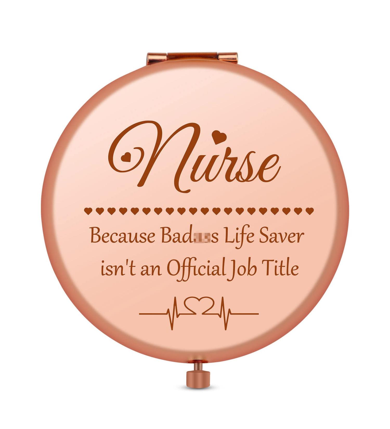 Jielahua Nurse Appreciation Gift - Rose Gold Compact Mirror for RNs - Perfect Thank You & Graduation Gift for Nurses - Buy Online on GoSupps.com