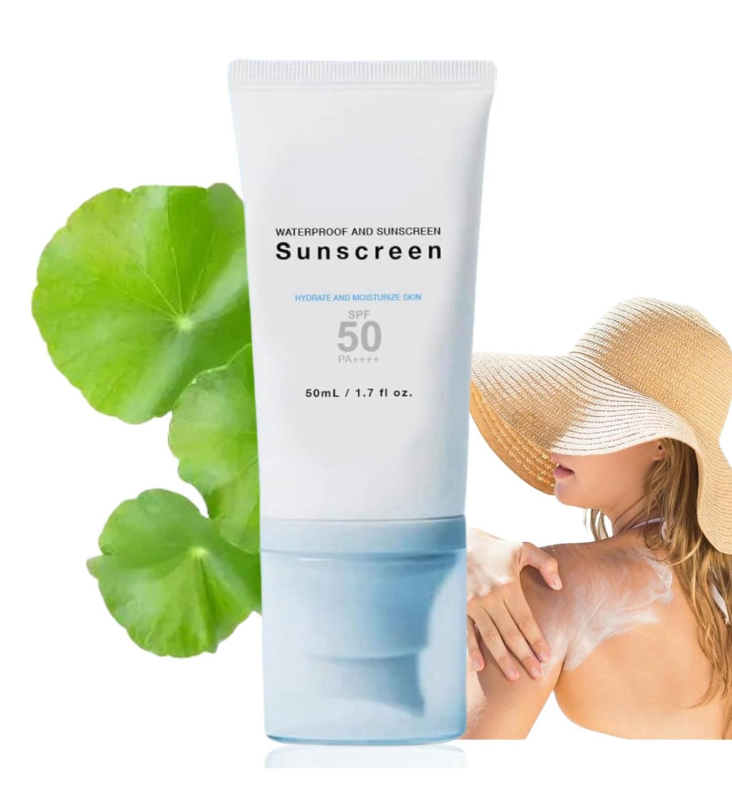 50ml Centella Sunscreen Centella Asiatica Sunscreen Korean Sunscreen SPF 50 Face SPF 50 Face Moisturiser Water-Fit Sun Serum Sunscreen UV Defense for All Skin Centella Face Sun Cream for Refreshing - Buy Online on GoSupps.com