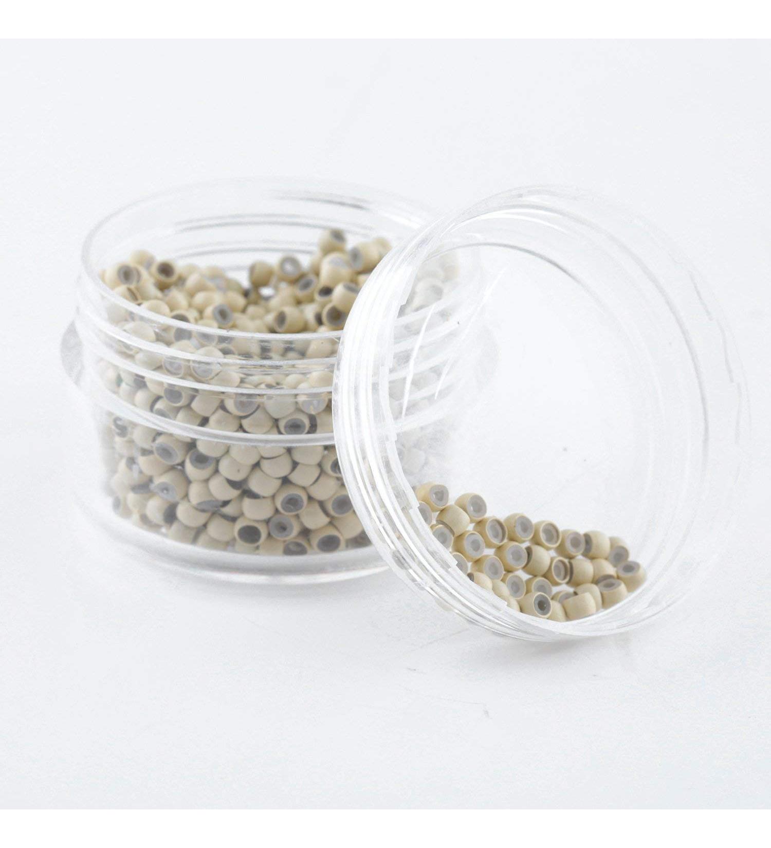 600 Blonde Vlasy Silicone Lined Nano Rings Beads for Nano Tip Hair Extensions - 600 Count - Buy Online on GoSupps.com