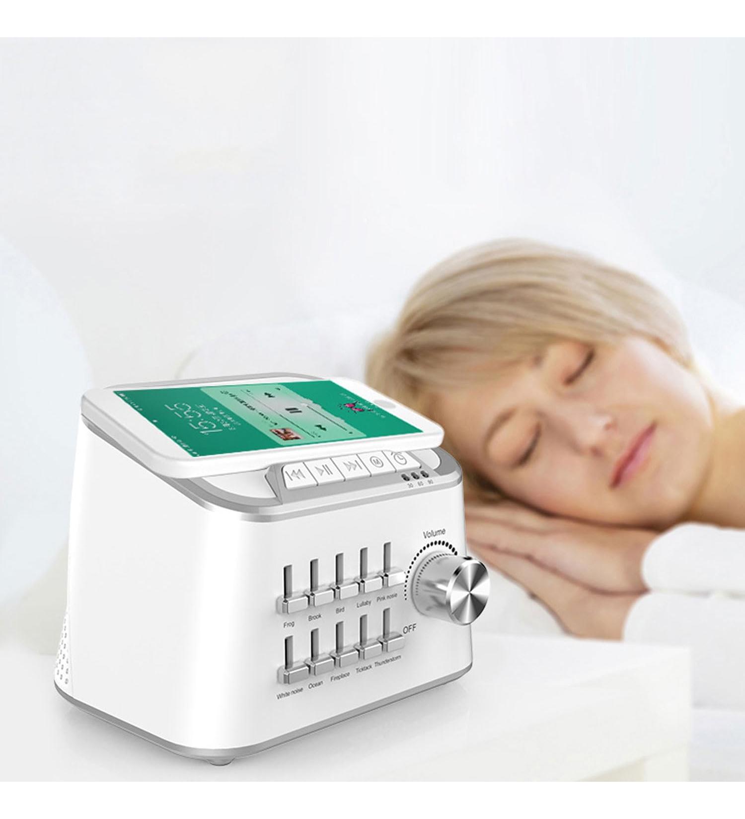 Cordless White Noise Machine 10-Sound Source Portable Sleep Aid with Wireless Charging Function 3W Adjustable Tone Bluetooth Sound Machine for Children Adults Seniors - Buy Online on GoSupps.com