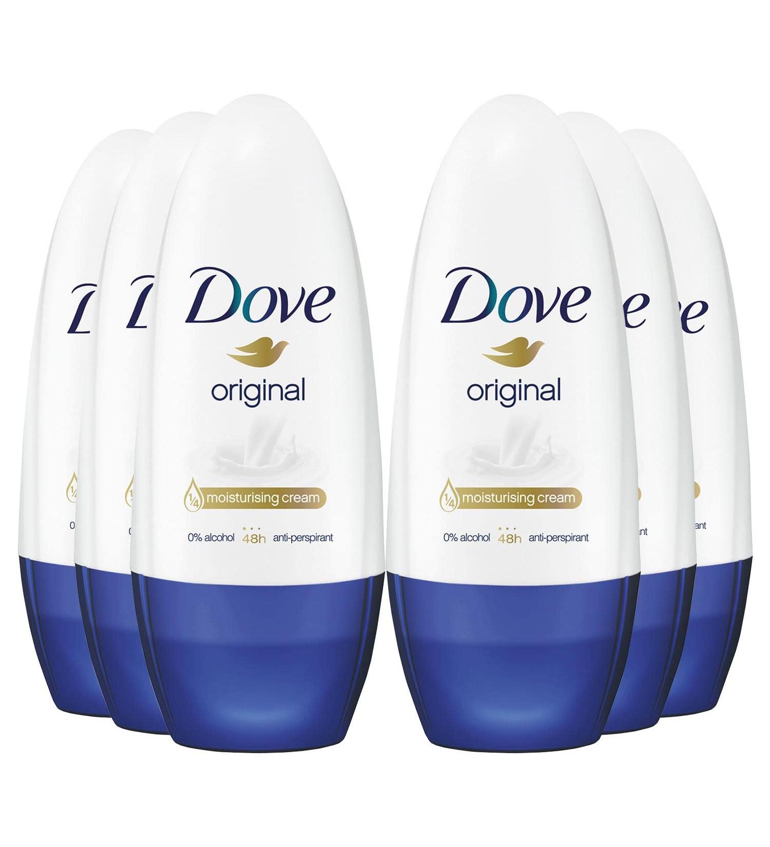 Dove Alcohol Free 48H Antiperspirant Deodorant Pack of 6 50ml - Buy Online on GoSupps.com
