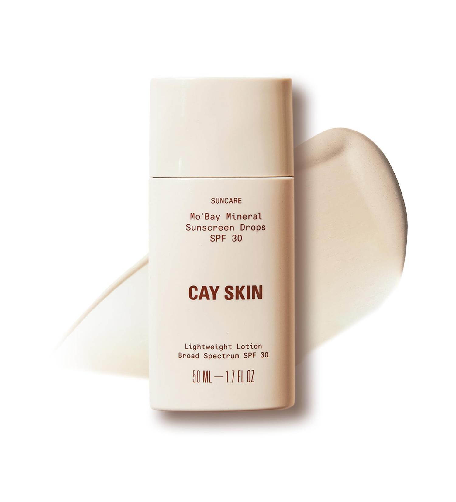 Cay Skin Mo'Bay Mineral Sunscreen Drops SPF 30 Broad Spectrum Face Sunscreen & Makeup Primer w/Sea Moss Lightweight Moisturizing Reef Safe Lotion with Natural Finish for All Skin Types 1.7 oz. 1.69 Ounce (Pack of 1) - Buy Online on GoSupps.com