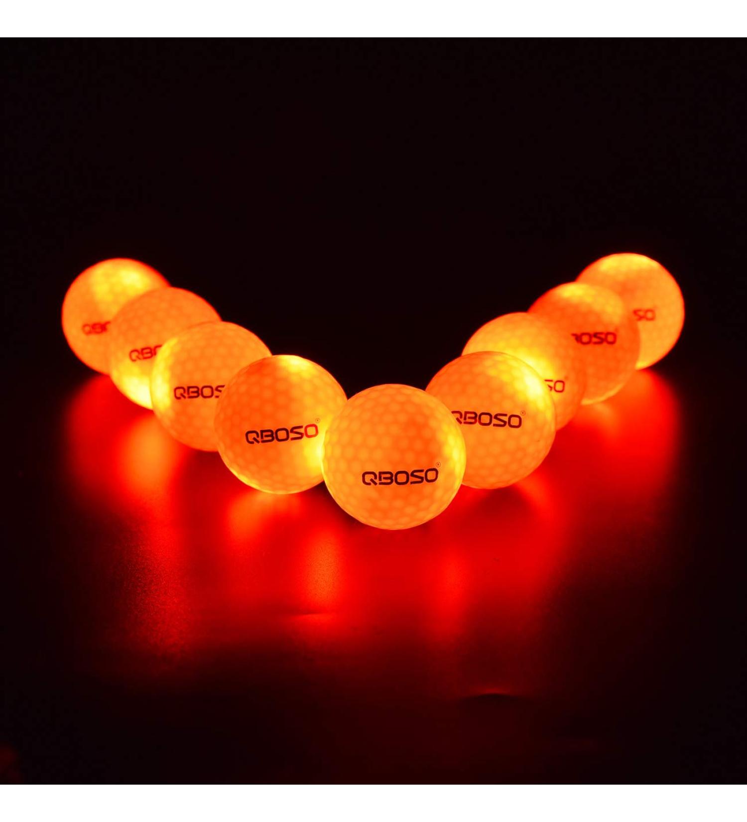 QBOSO Glow in The Dark LED Golf Balls - 6 Pack | Light Up for Night Golfing Fun and Improved Accuracy on Every Shot - Buy Online on GoSupps.com