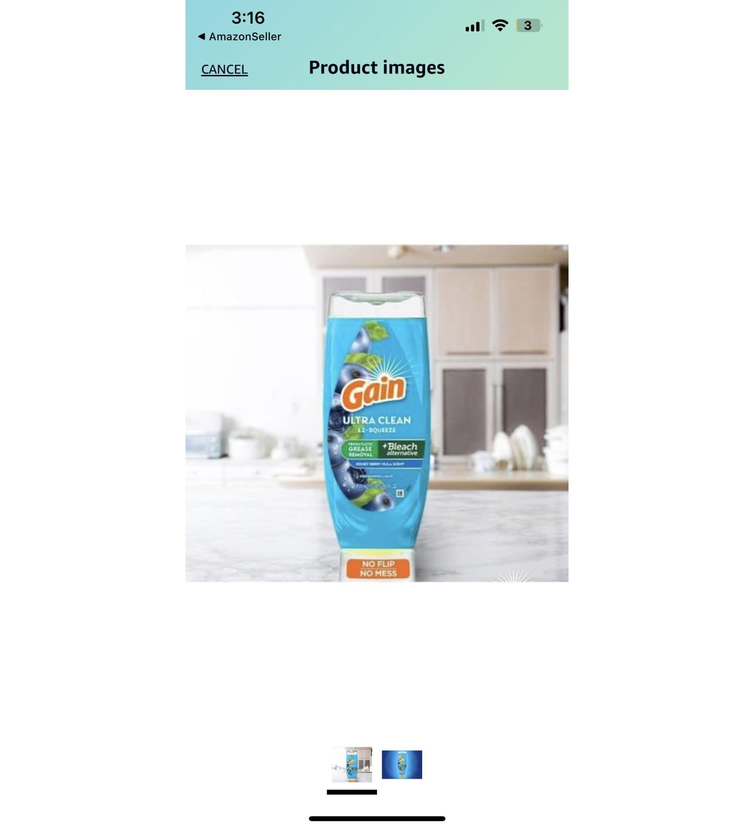 Gain Dishwashing Liquid Dish Soap Honey Berry Hula