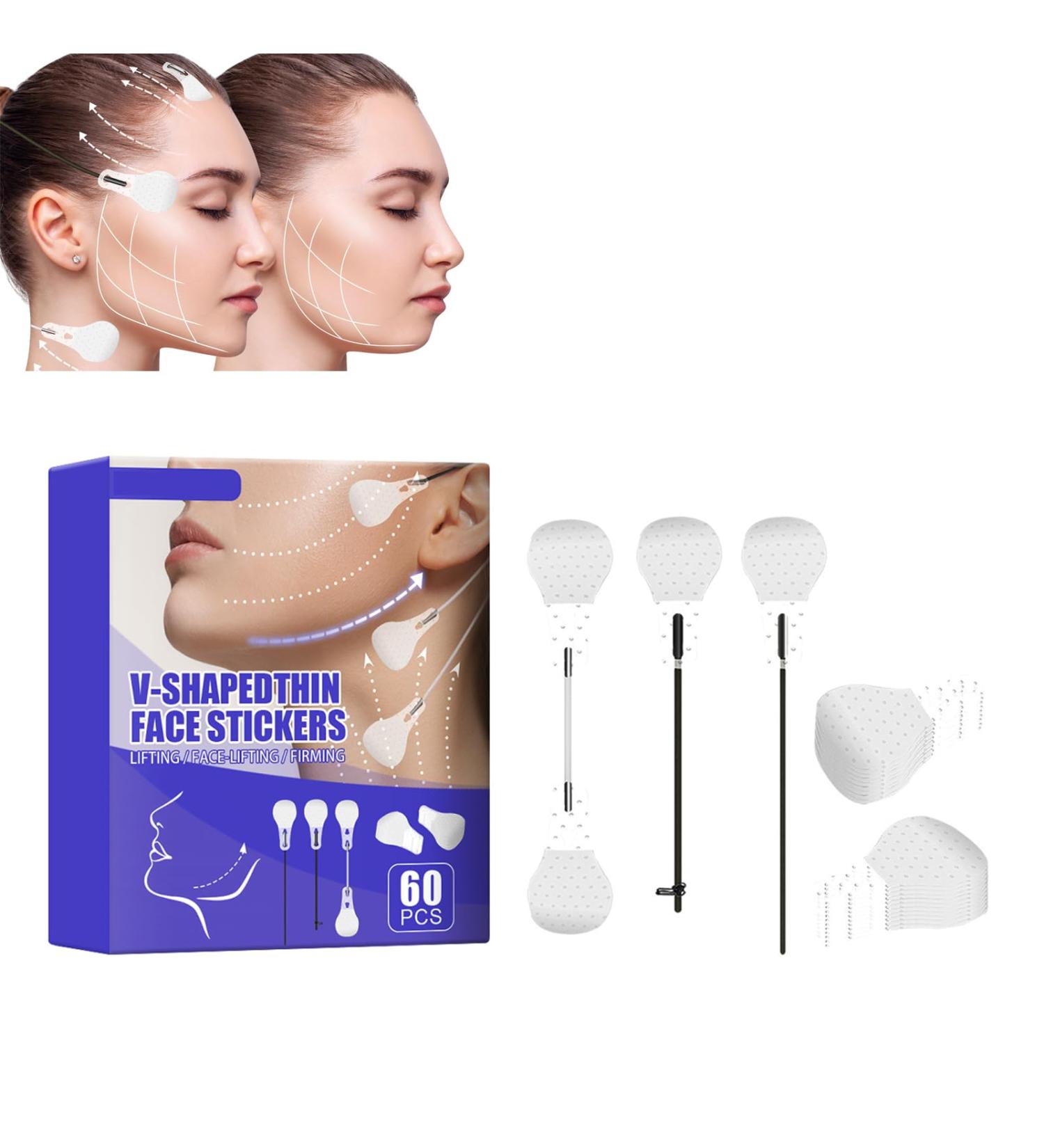 KOAHDE Face Lifting Patches Invisible Instant Face Neck and Eye Lift Tapes and Bands Face and Neck Lift Tape V Face Sticker Facial Thin Tape V-Shaped Facial Lifting Patch Skin Tightening Face Tape - Buy Online on GoSupps.com