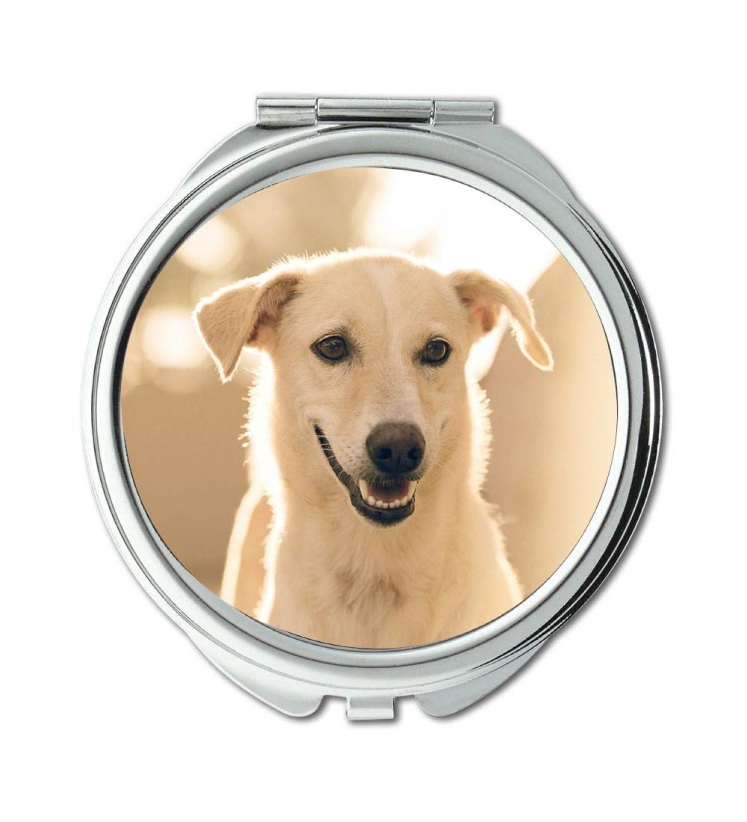 Mirror Travel Mirror Adorable Dog Pet Animal Canine White Pocket Mirror portable mirror - Buy Online on GoSupps.com