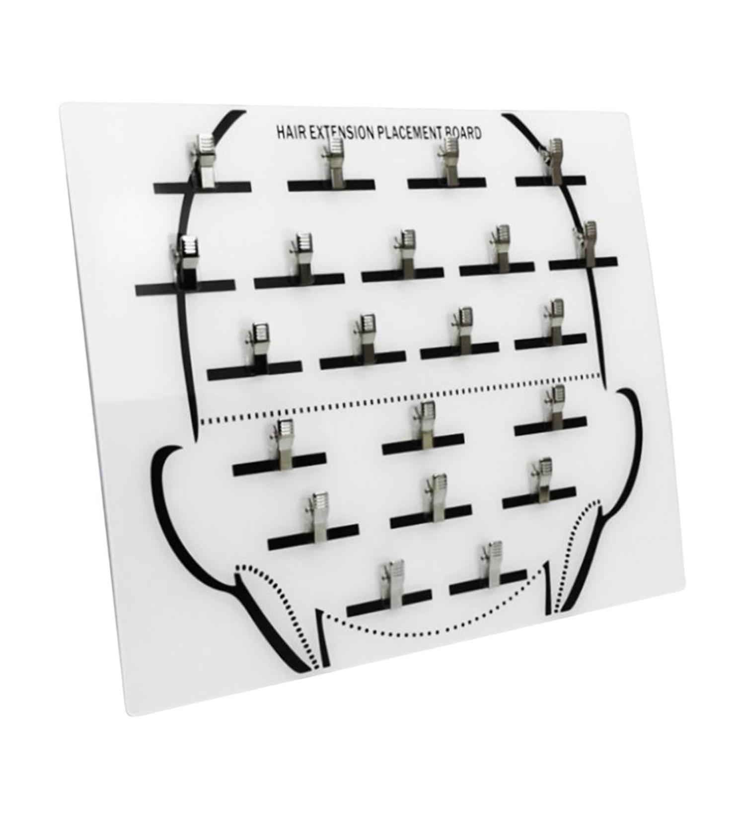 Deewar Extension Holder for Styling Acrylic Hair Extension Holder Board Clip-In Wig Hairpieces Grafting Plate for Salons Shop Home Women Men head white - Buy Online on GoSupps.com