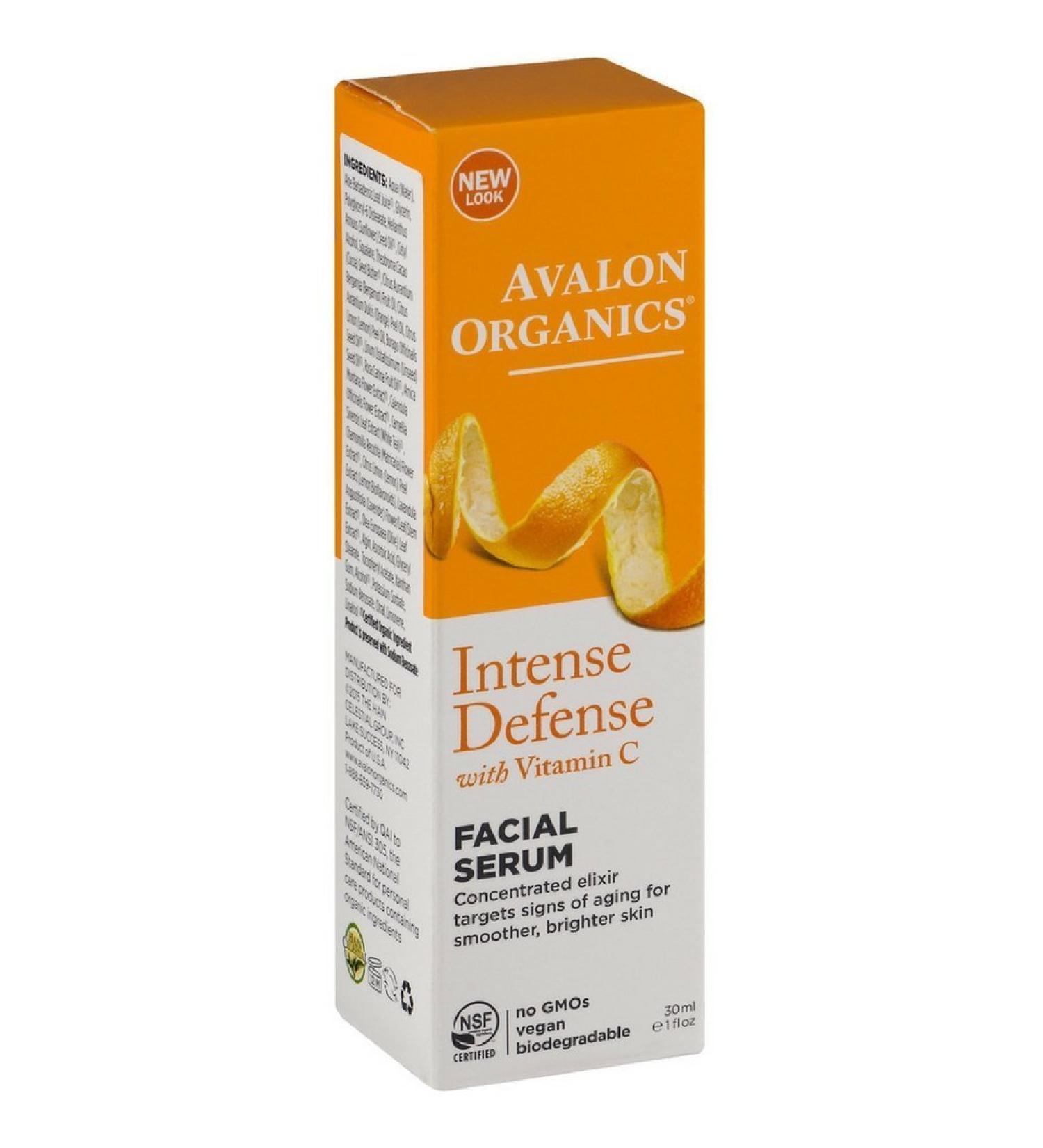 Avalon Organics Intense Defense with Vitamin C Facial Serum 1 oz