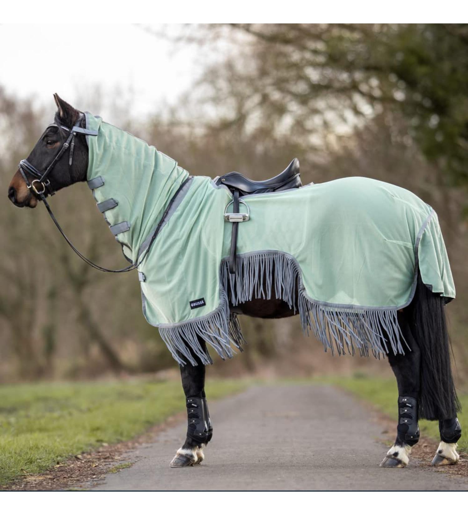 BUSSE Riding Blanket MOSQUITO-FRINGES III 115 smoke green (grey)