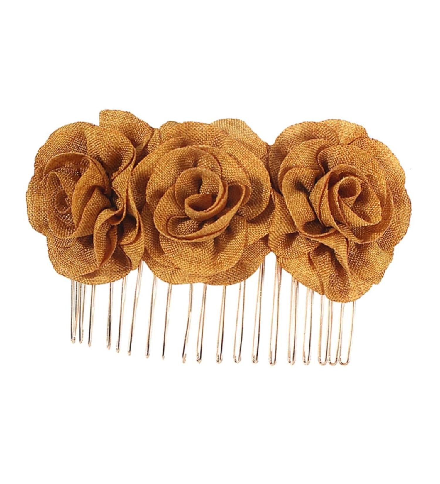 minkissy Barrettes for Women Hairclips Metal Hair Clips Womens Hair Clips Hair Pin Hair Barrettes Bridal Barrette Cloth Flower Hairpin Flower Hair Clip Miss Wedding Hair Accessories - Buy Online on GoSupps.com