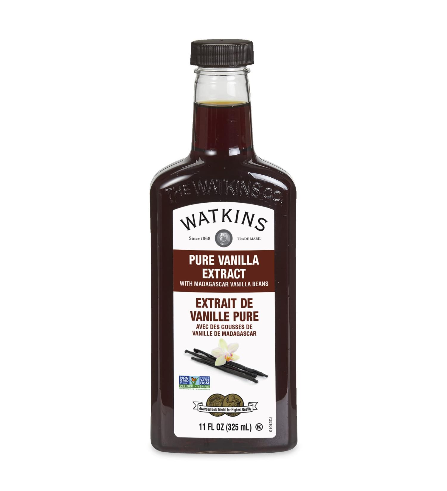 Watkins Pure Vanilla Extract with Madagascar Vanilla Beans Non-GMO Kosher 11 oz - 1 Pack - Buy Online on GoSupps.com
