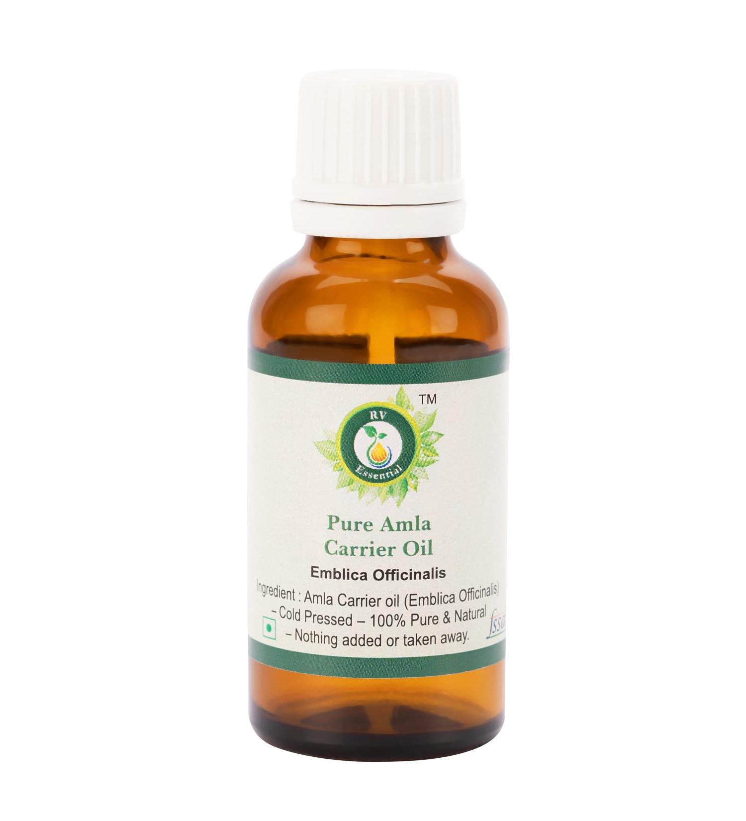 Buy RV Essential Pure Amla Oil 30ml - 100% Pure & Natural Emblica Officinalis - Rare Herb for Healthy Skin & Hair - Buy Online on GoSupps.com
