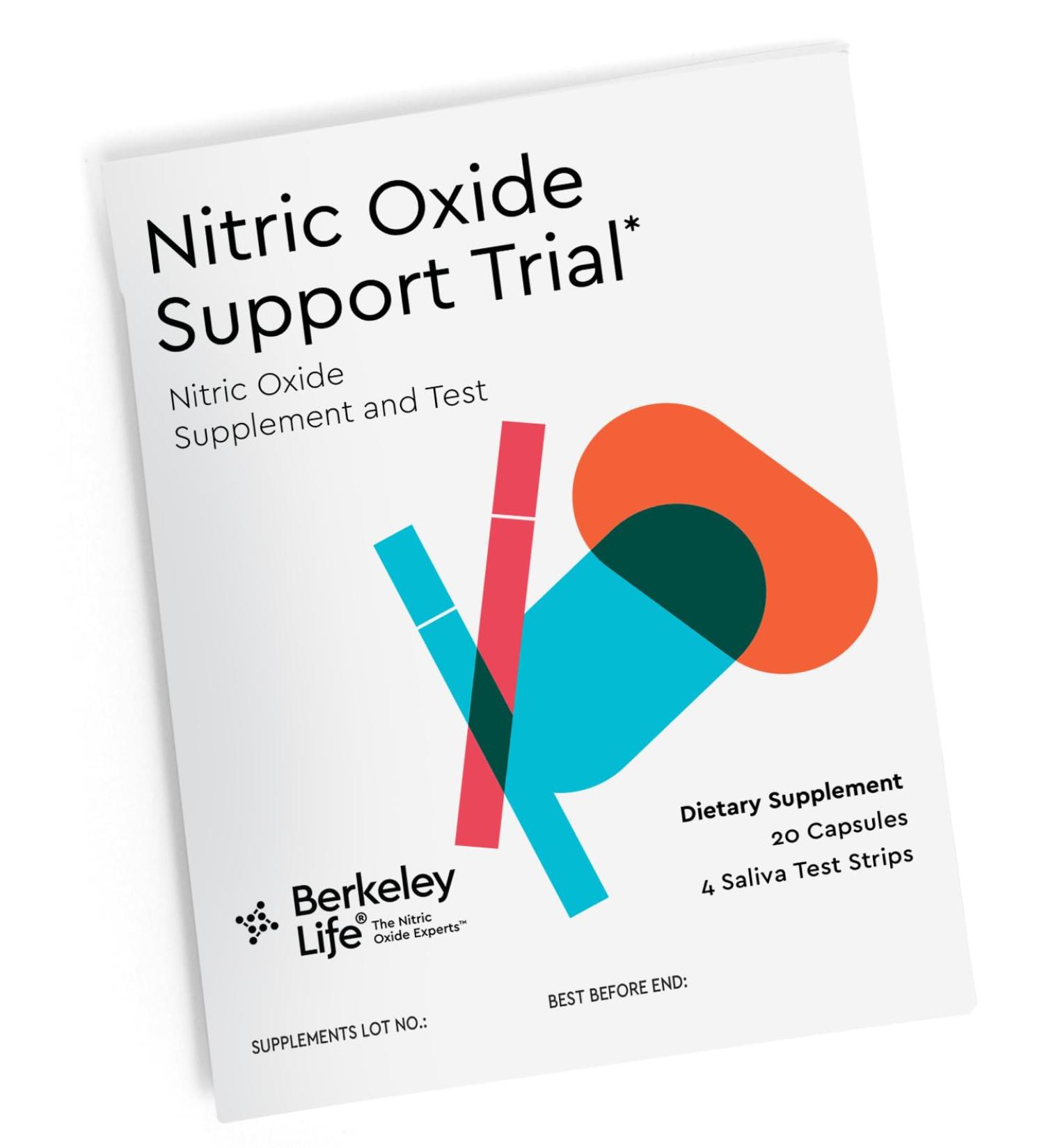 Berkeley Life Professional Nitric Oxide Booster & Test Strips - 20 Day Supply - International Shipping Available - Buy Online on GoSupps.com